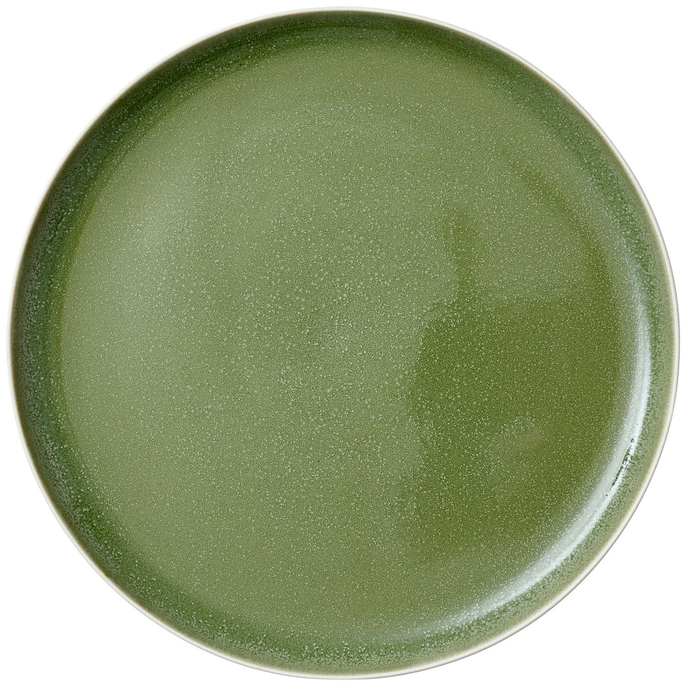 North Plate 27 cm, Matte White/Shiny Moss