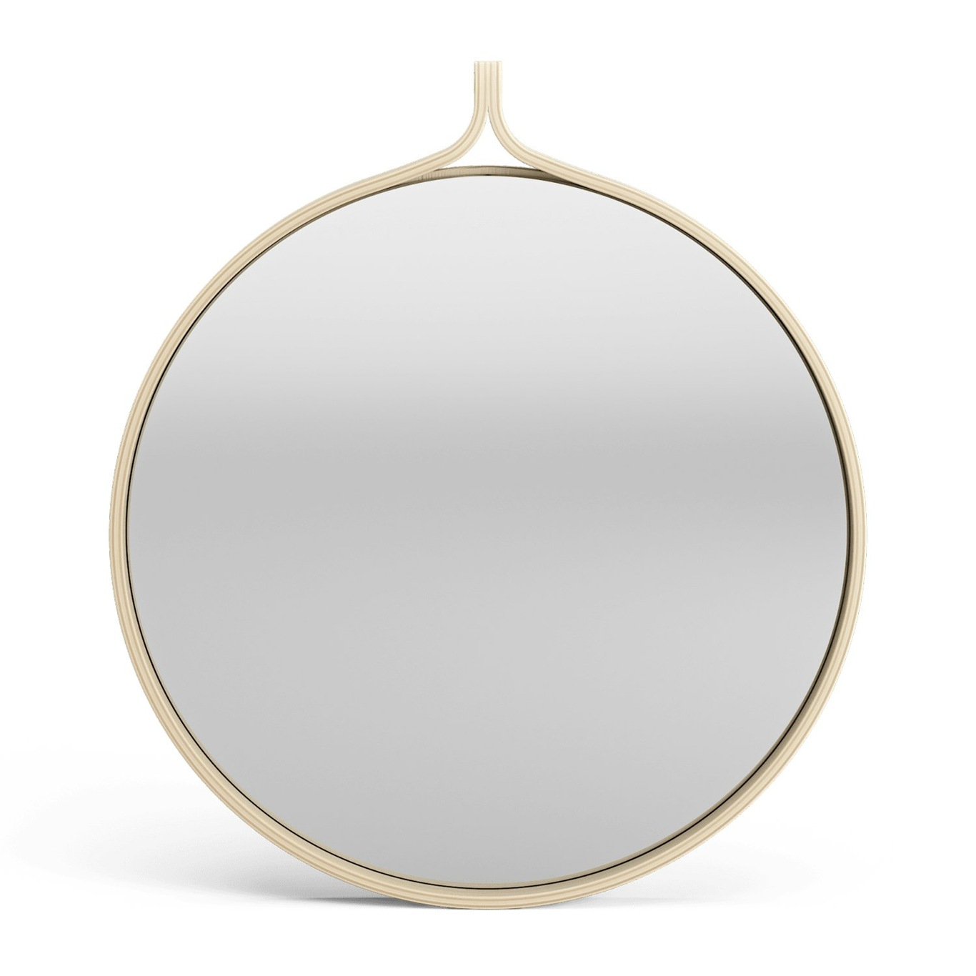Comma Mirror Ø52 cm, Clear Lacquered