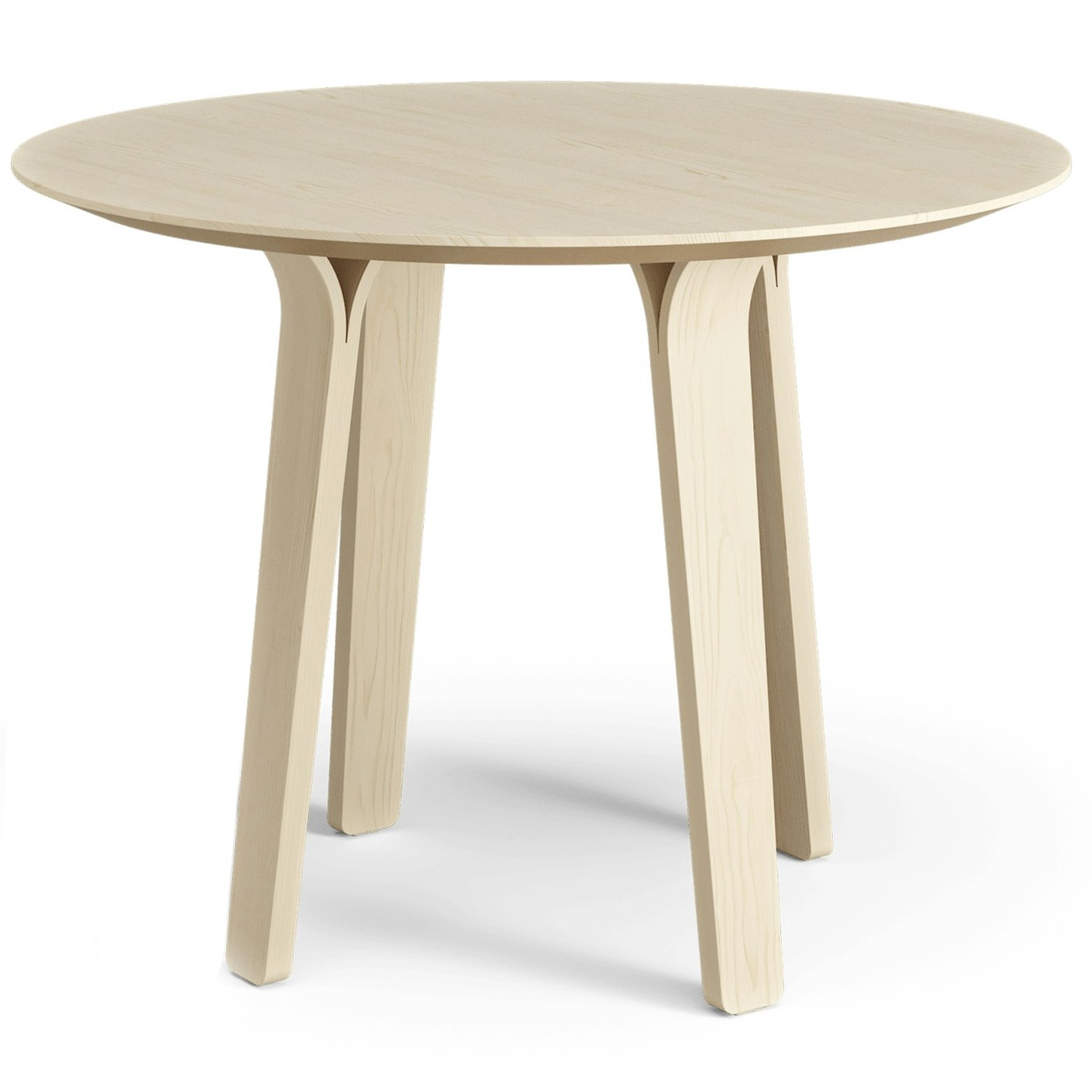 Divido Dining Table Ø95 cm, Clear Lacquered Ash
