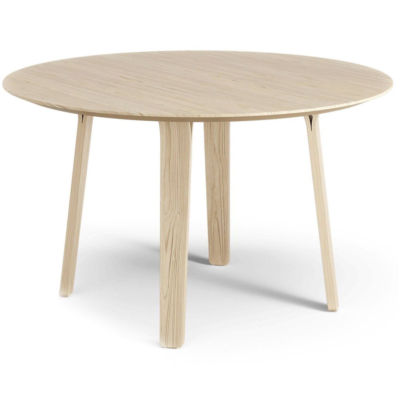 Divido Dining Table Ø120 cm, Clear Lacquered Ash