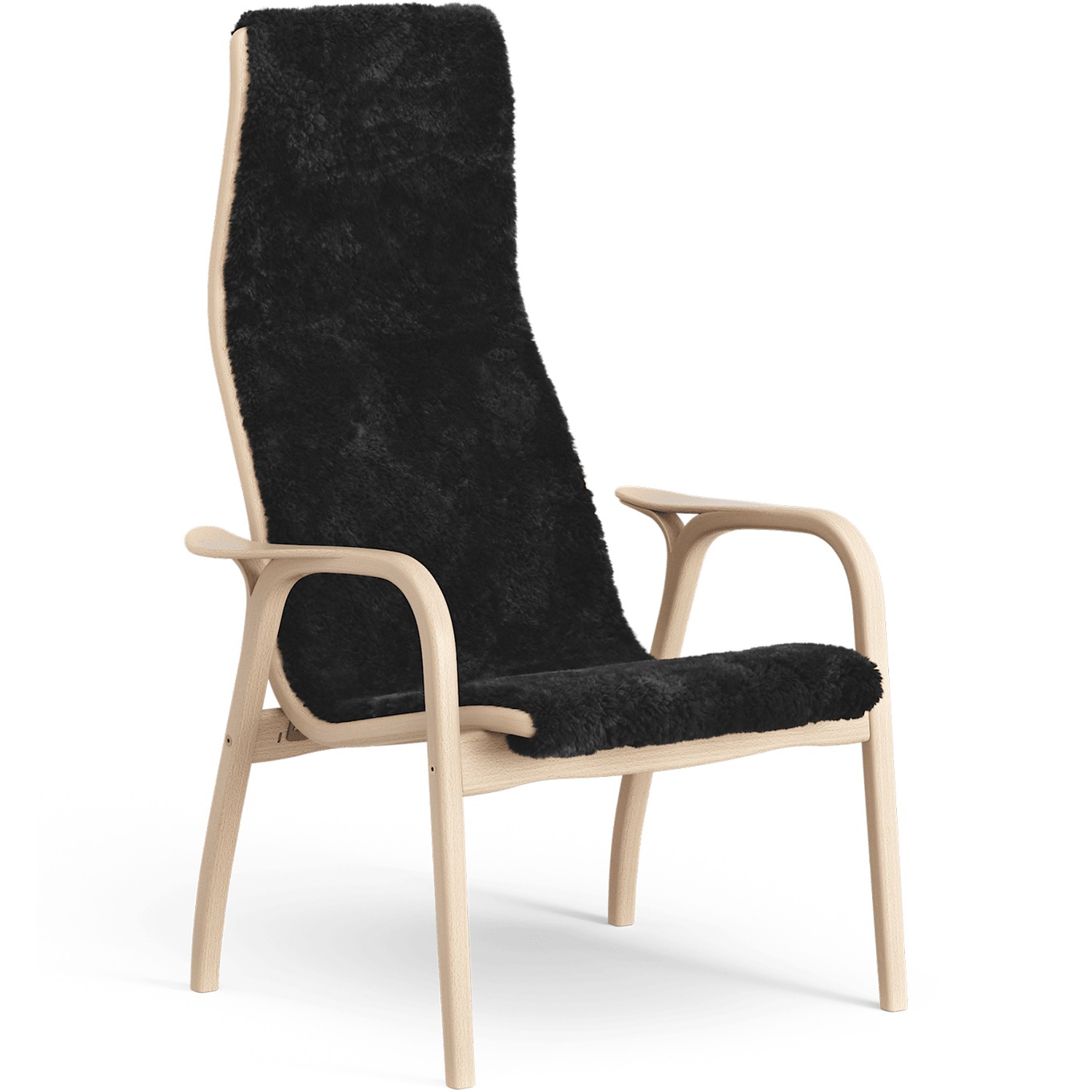 Lamino Chair Sheepskin/Beech, Black