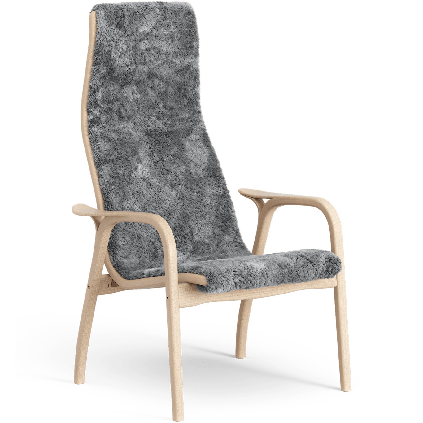 Lamino Chair Sheepskin/Beech, Scandinavian Grey