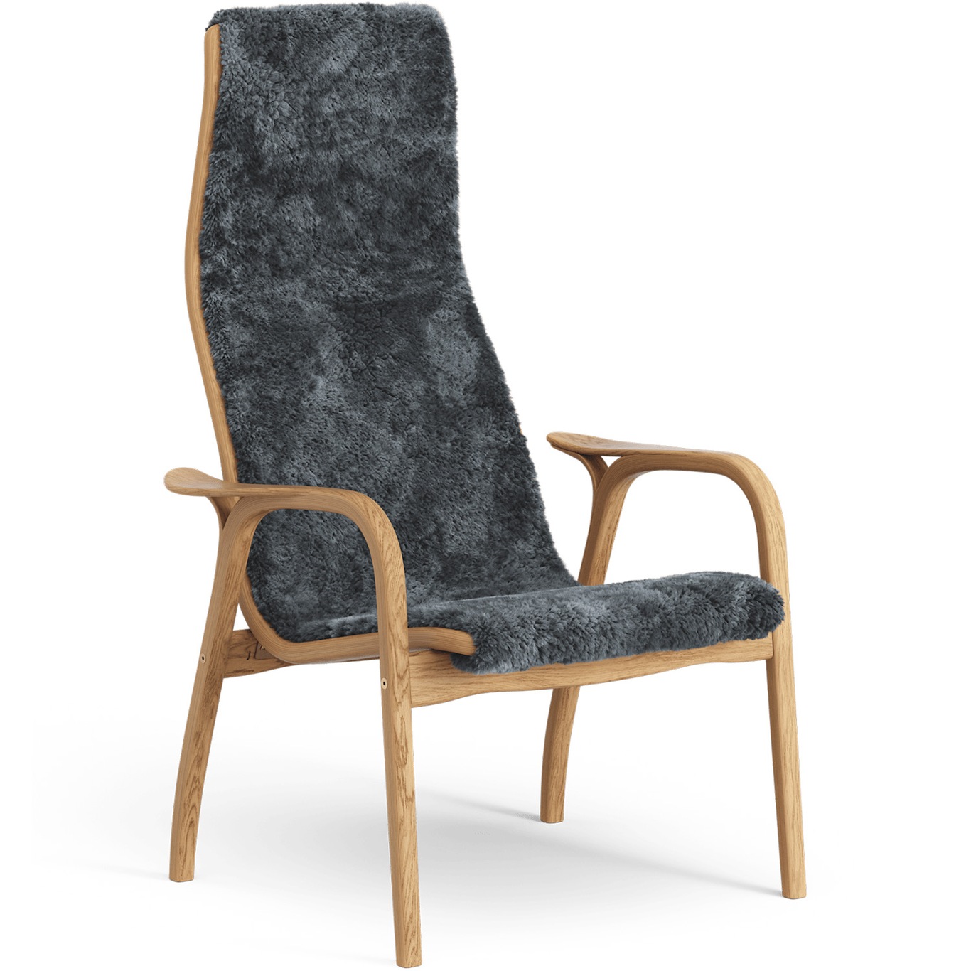 Lamino Chair Sheepskin/Oak, Charcoal