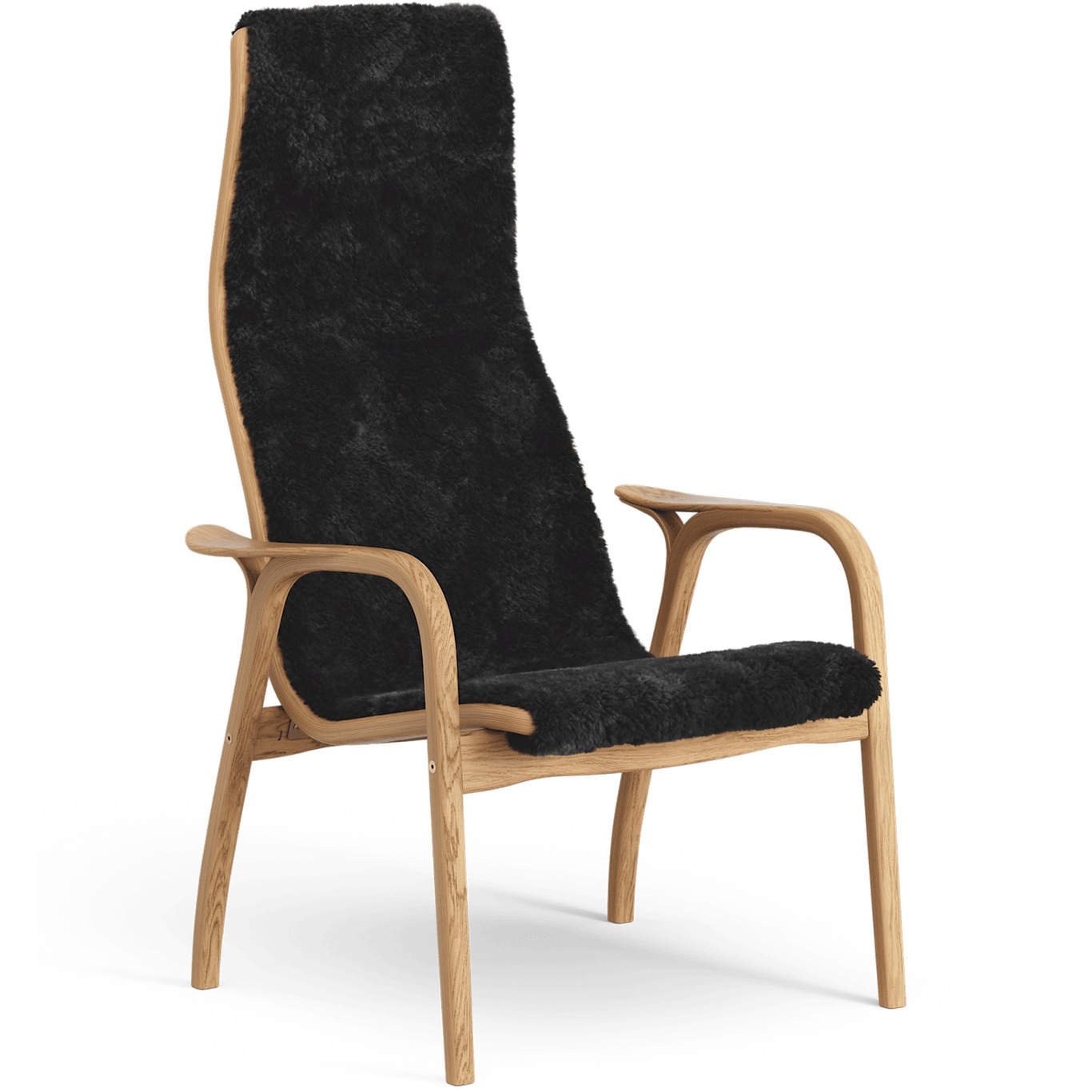 Lamino Chair Sheepskin/Oak, Black