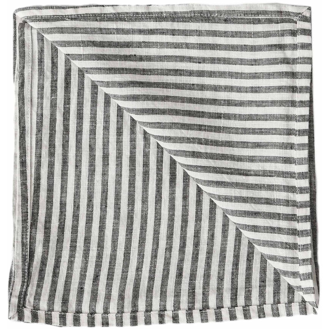 Linen Napkin 45x45 cm, Grey / White