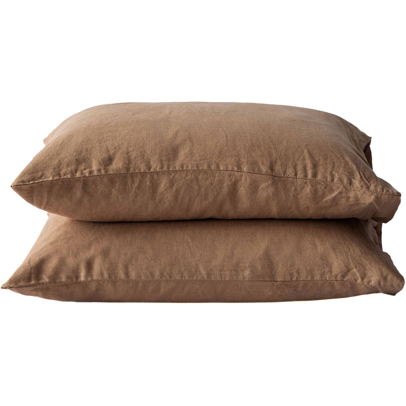 Linen Pillowcase 50x60 cm 2-pack, Hazelnut