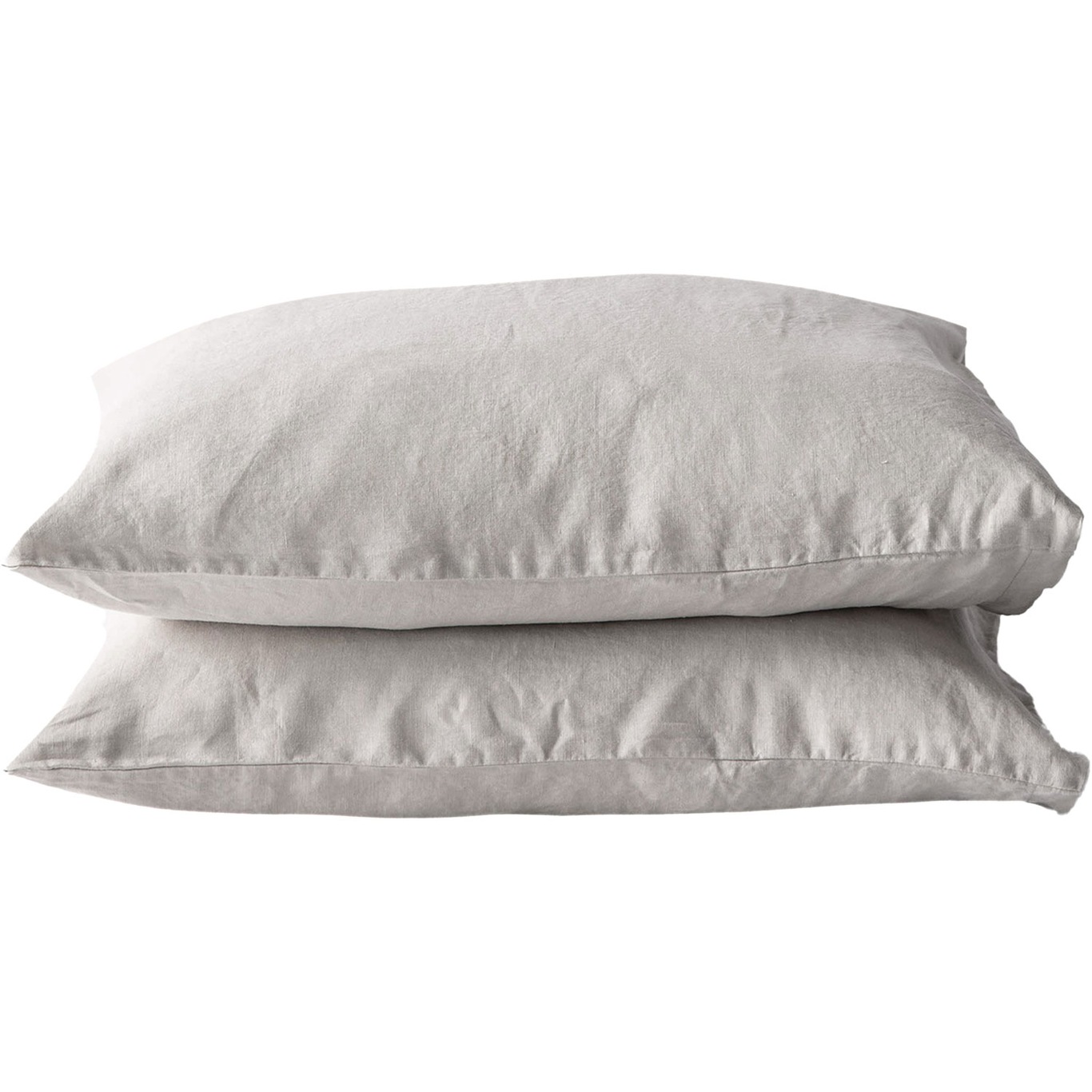 Linen Pillowcase 50x60 cm 2-pack, Warm Grey