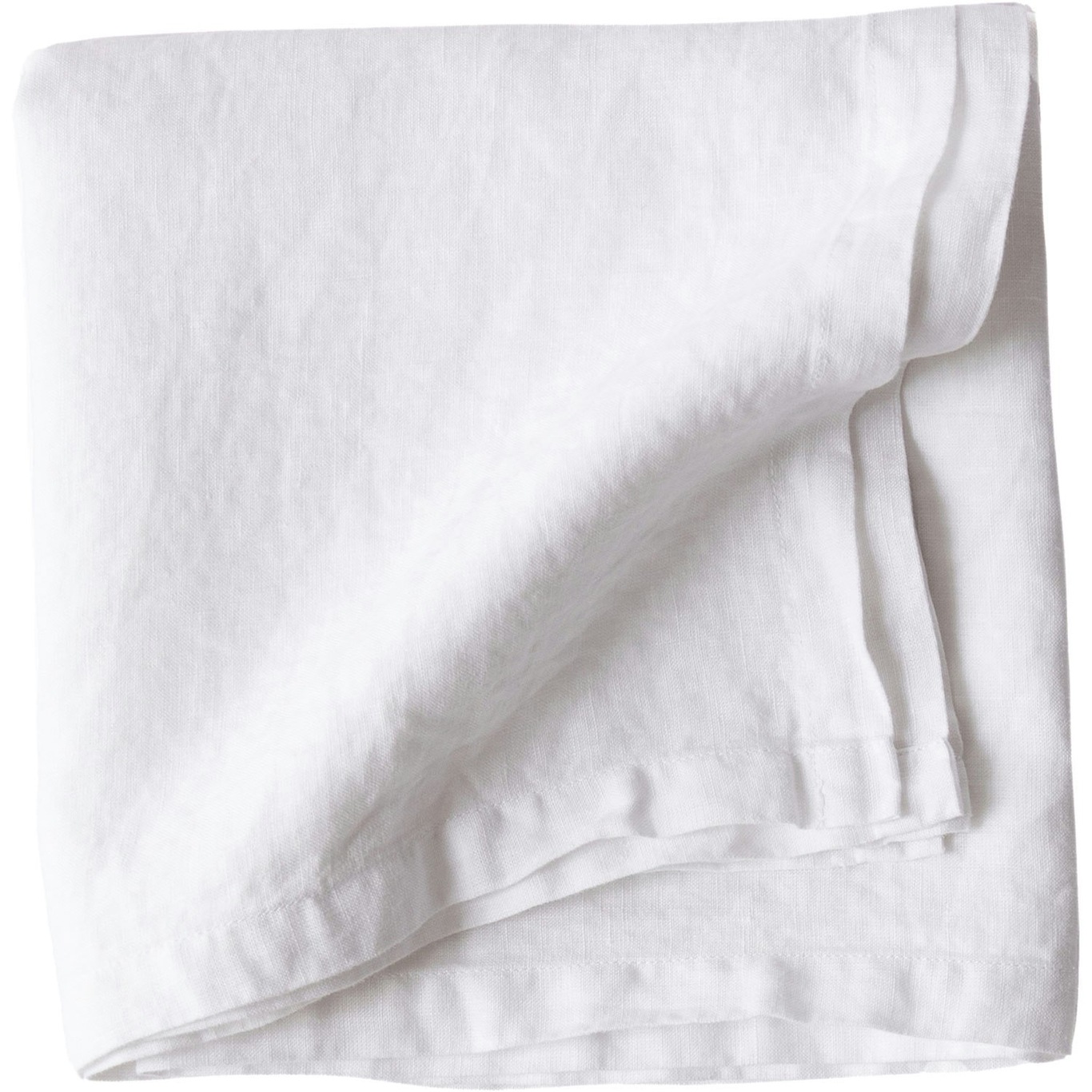 Linen Table Cloth 145x145 cm, Bleached White