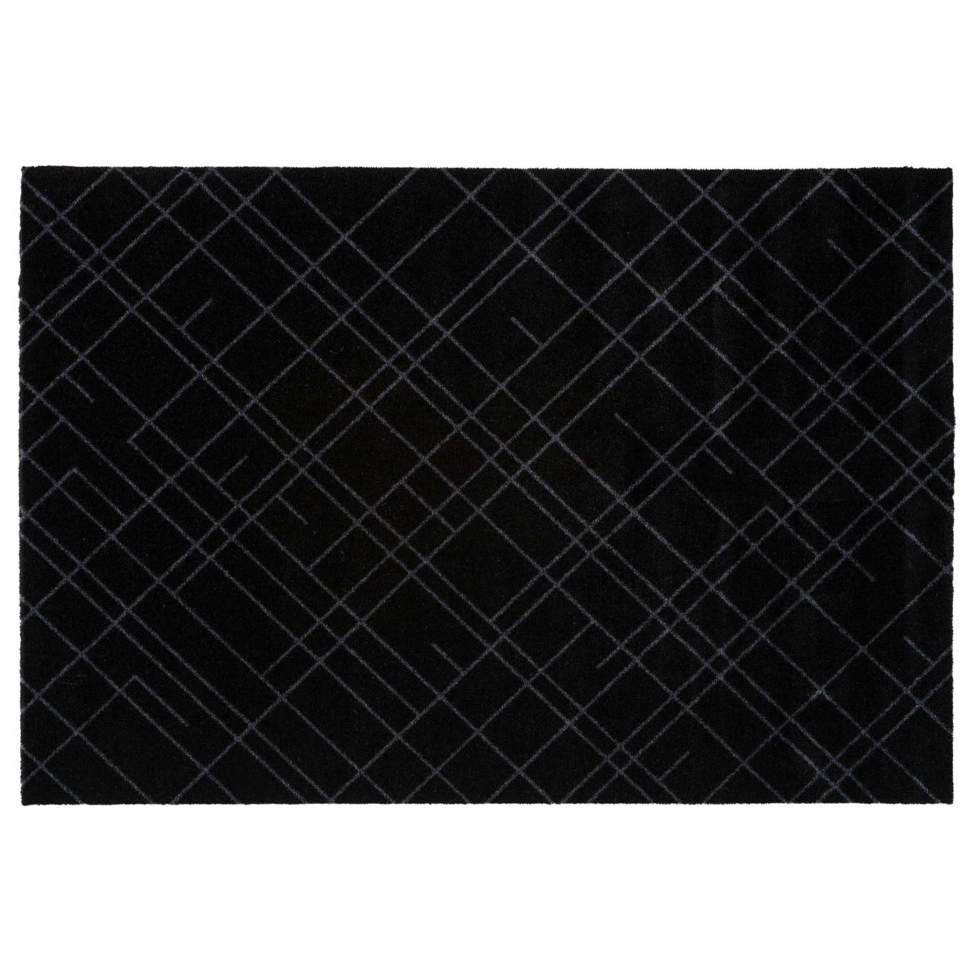 Lines Door Mat Black / Grey, 130x90 cm