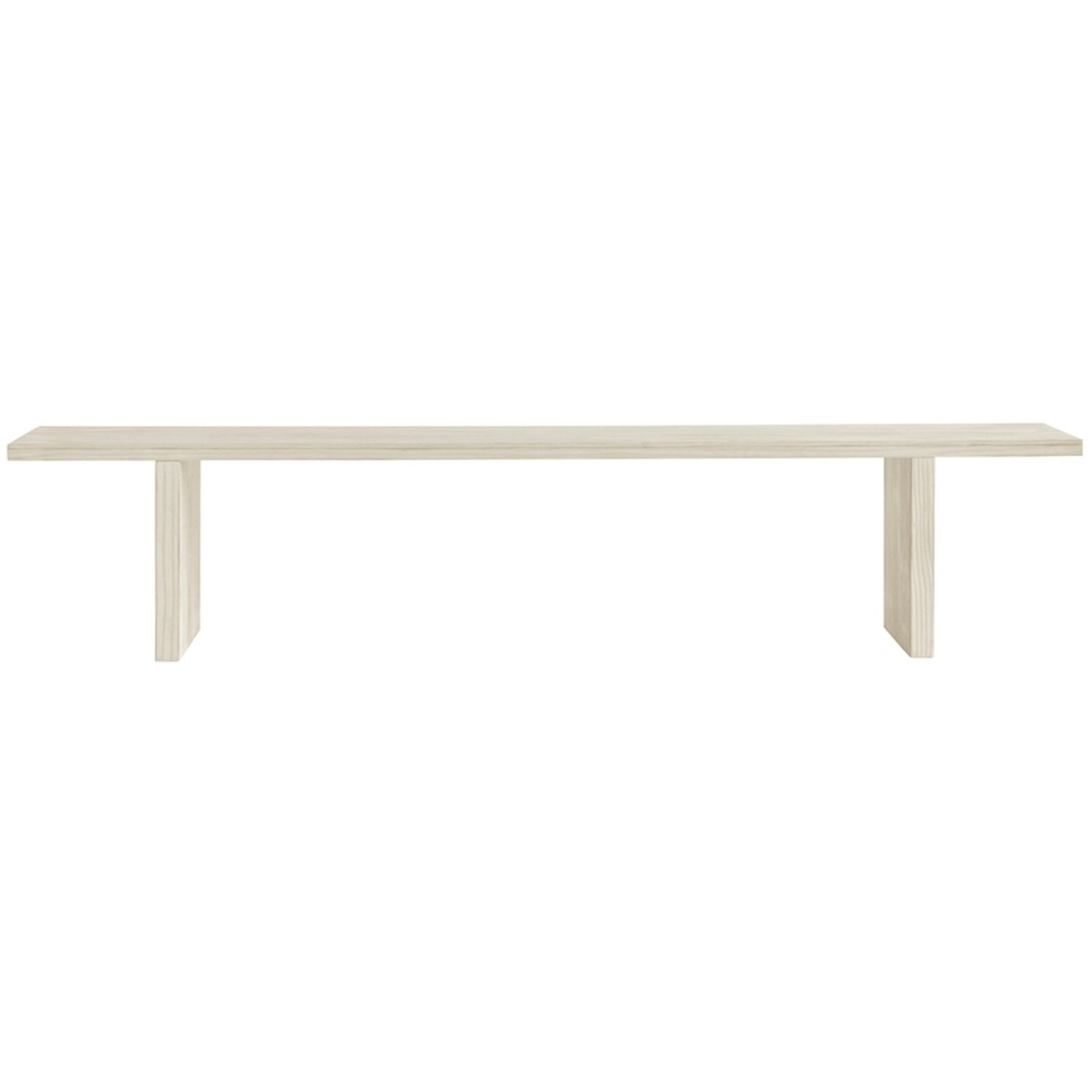Chunky Bench 220 cm, White Oiled