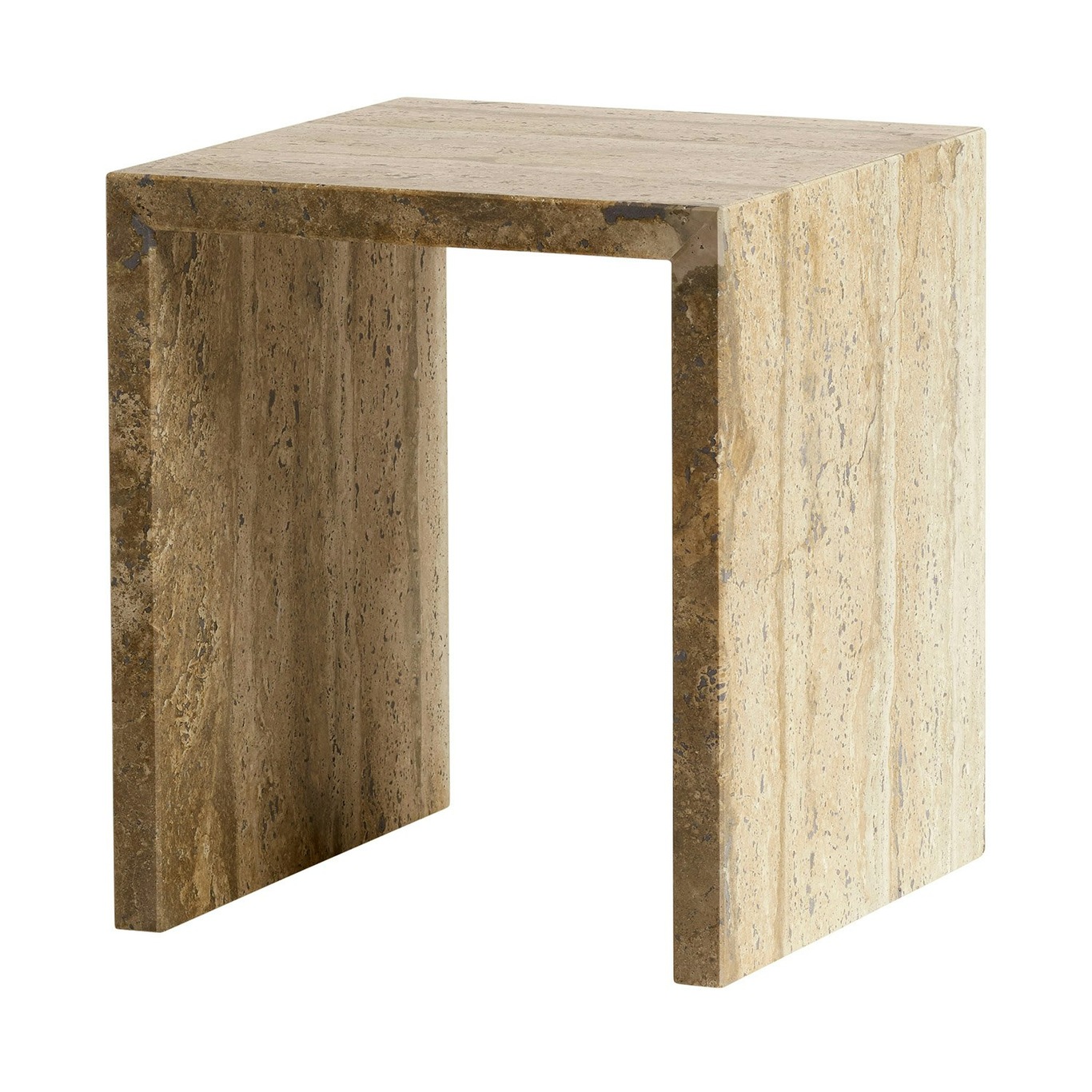 Cube Side Table Travertine, 35x35 cm