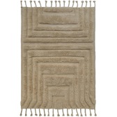 Circular Wool Rug Sand, 180x240 cm