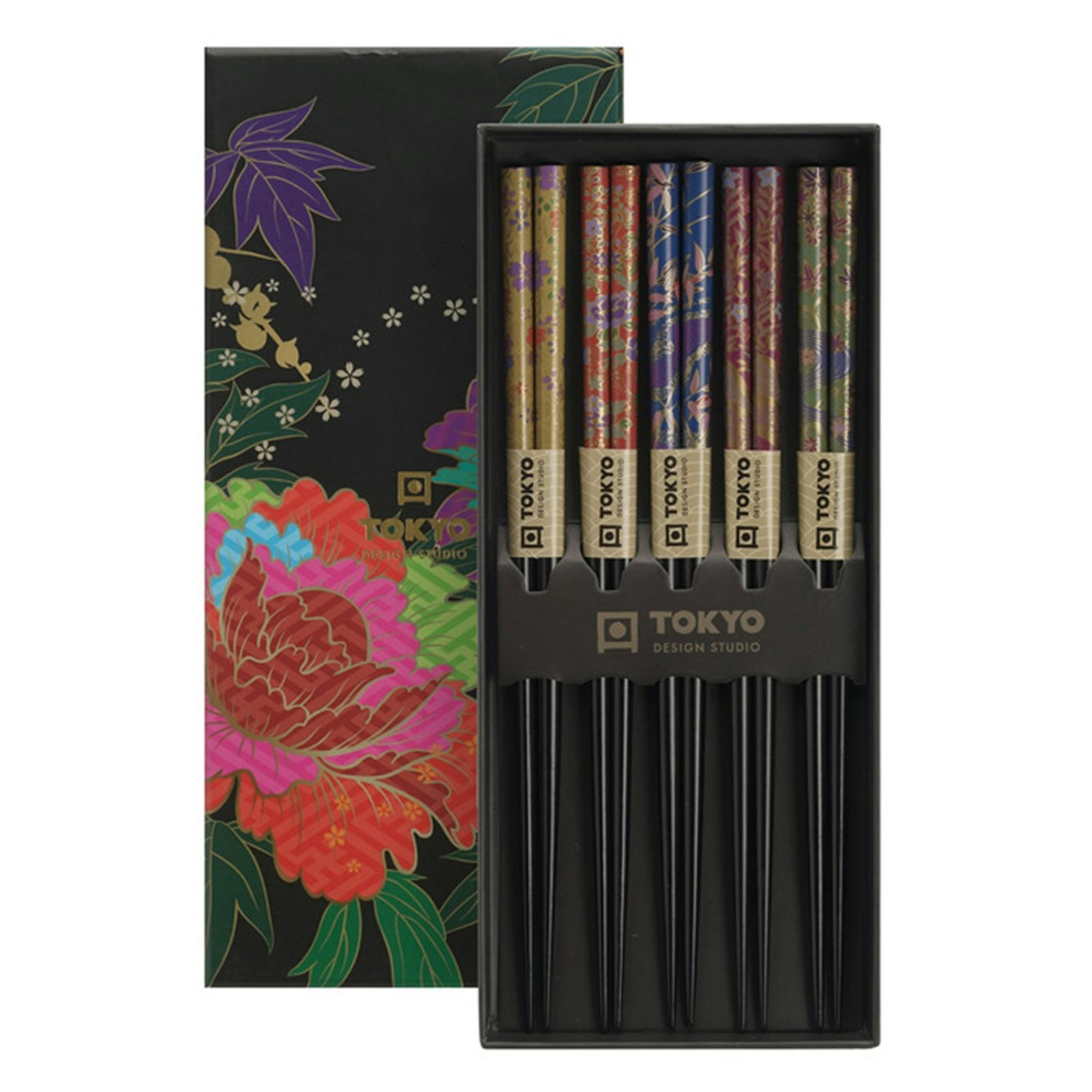 Chopsticks 5-pack, Peony Flower