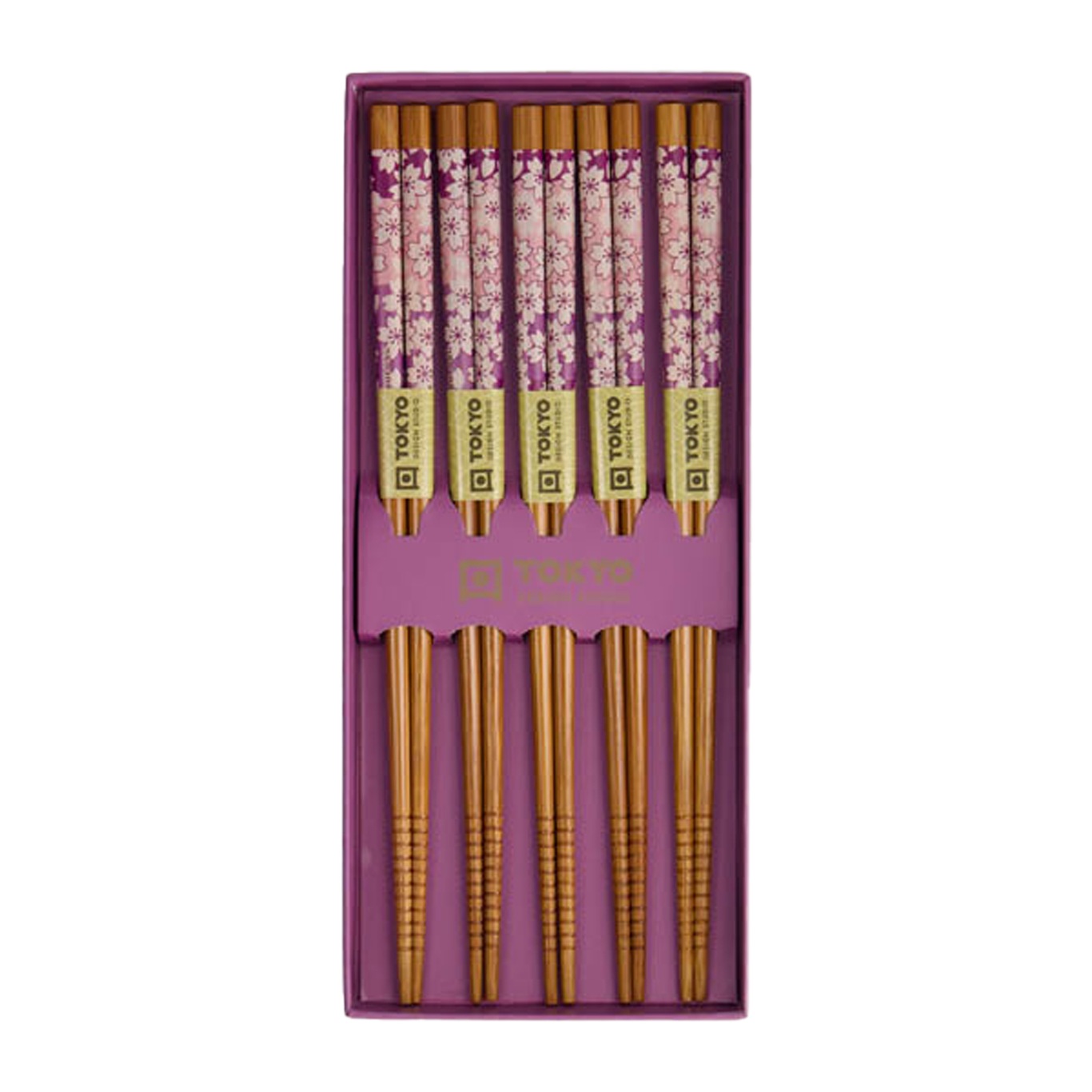 Chopsticks 5-pack, Purple Sakura