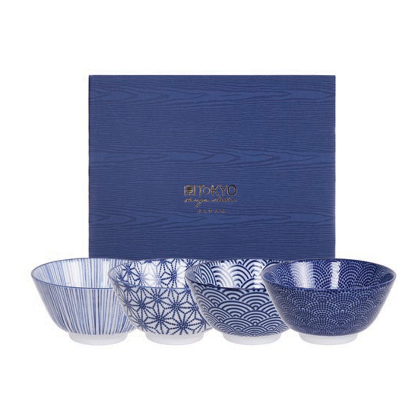 Nippon Blue Bowls 4 Pieces, 30 cl