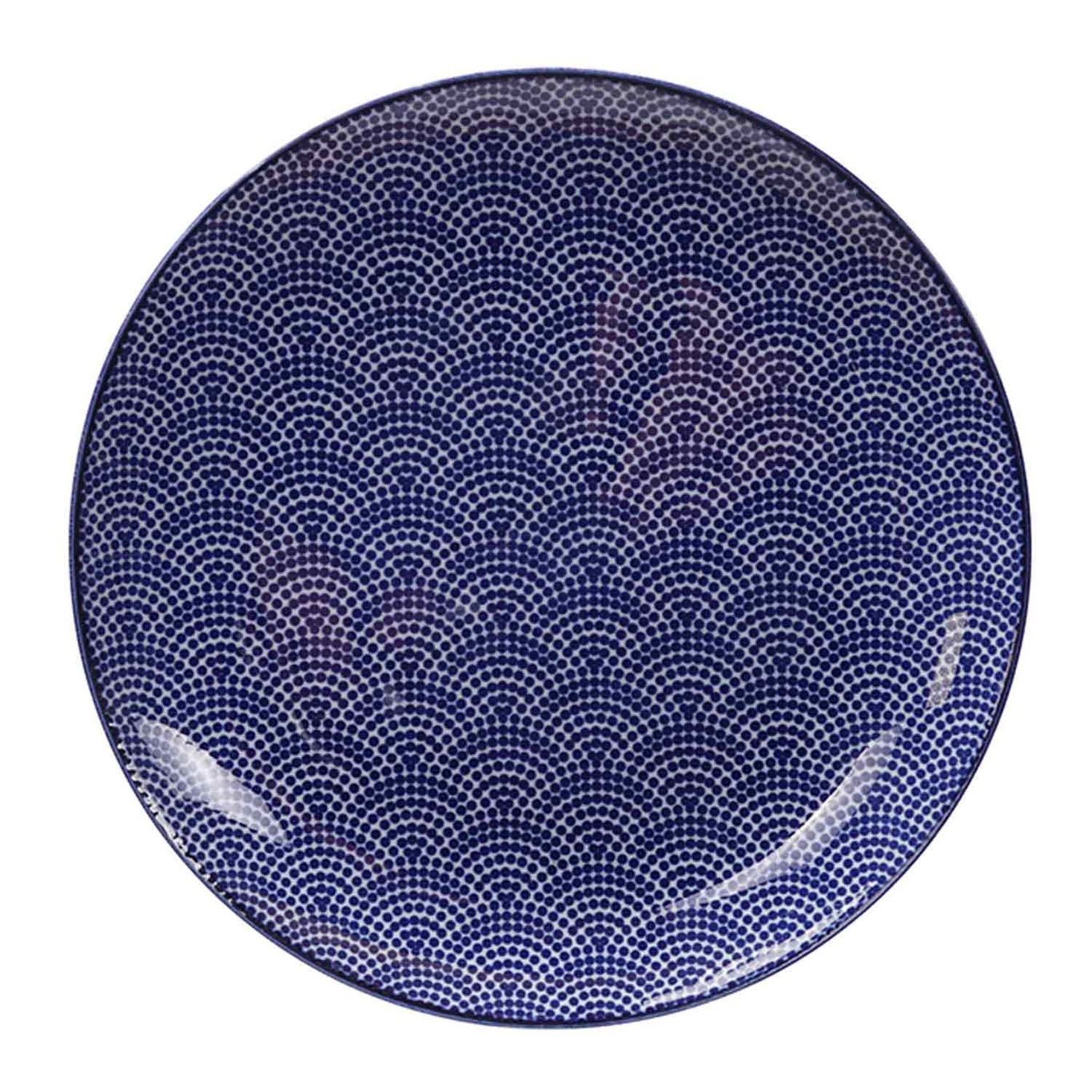 Nippon Blue Plate 20,6 cm, Dots