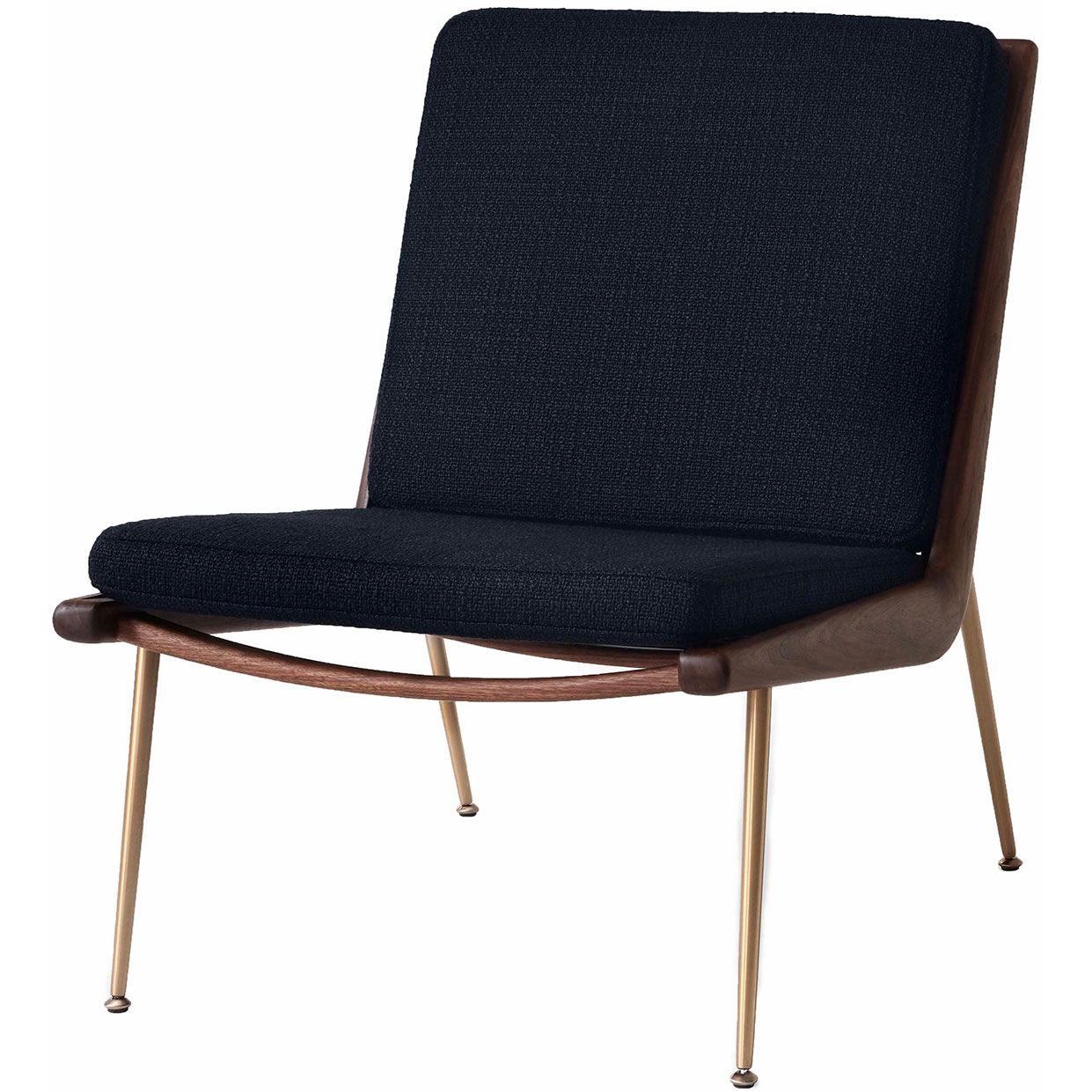 Boomerang HM1 Lounge Chair, Walnut / Loop Marine K5042