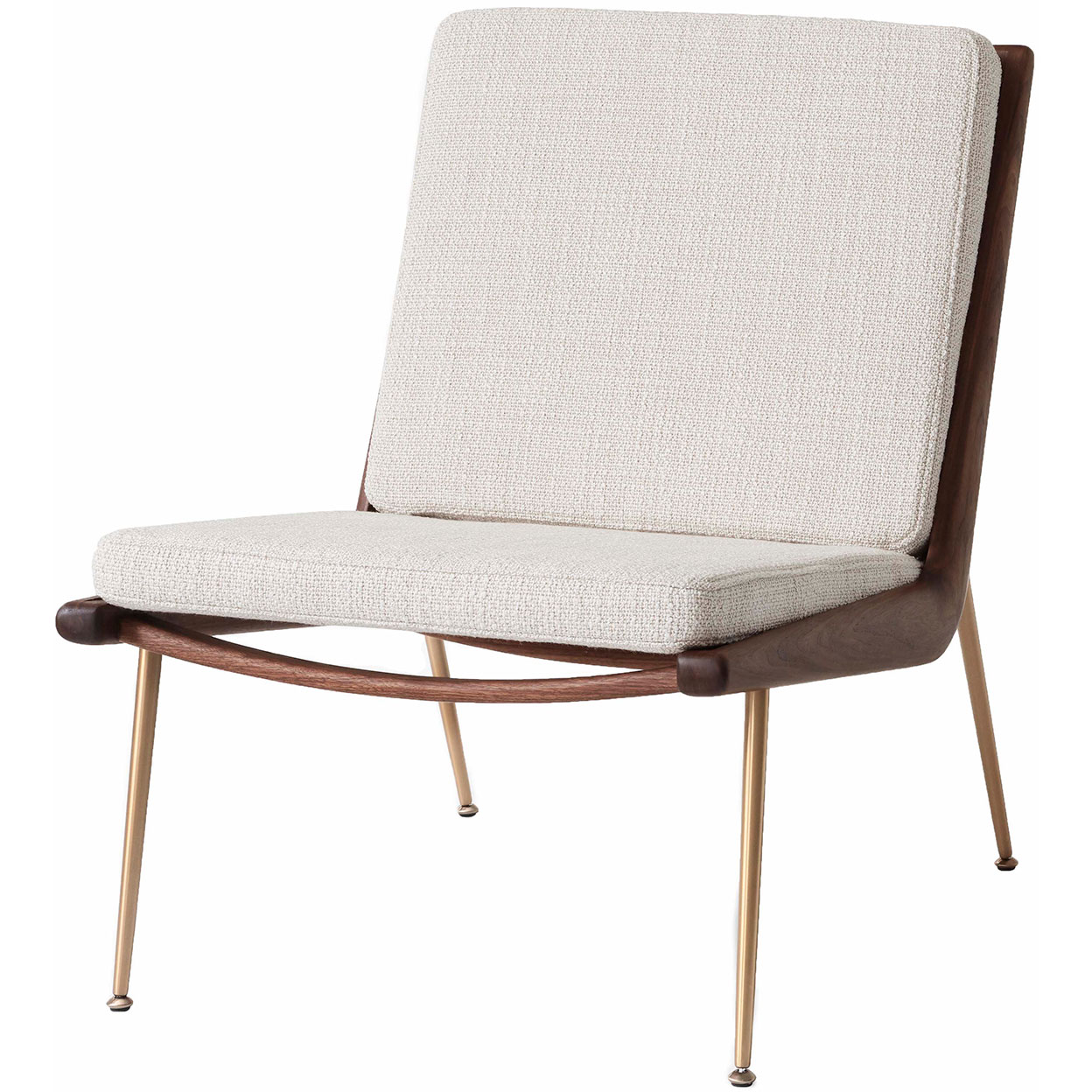Boomerang HM1 Lounge Chair, Walnut / Loop Cream K5042