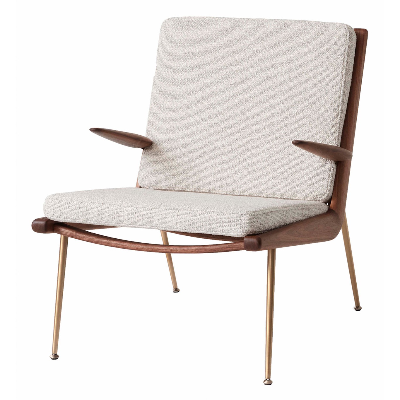 Boomerang HM2 Lounge Chair, Walnut / Loop Cream K5042