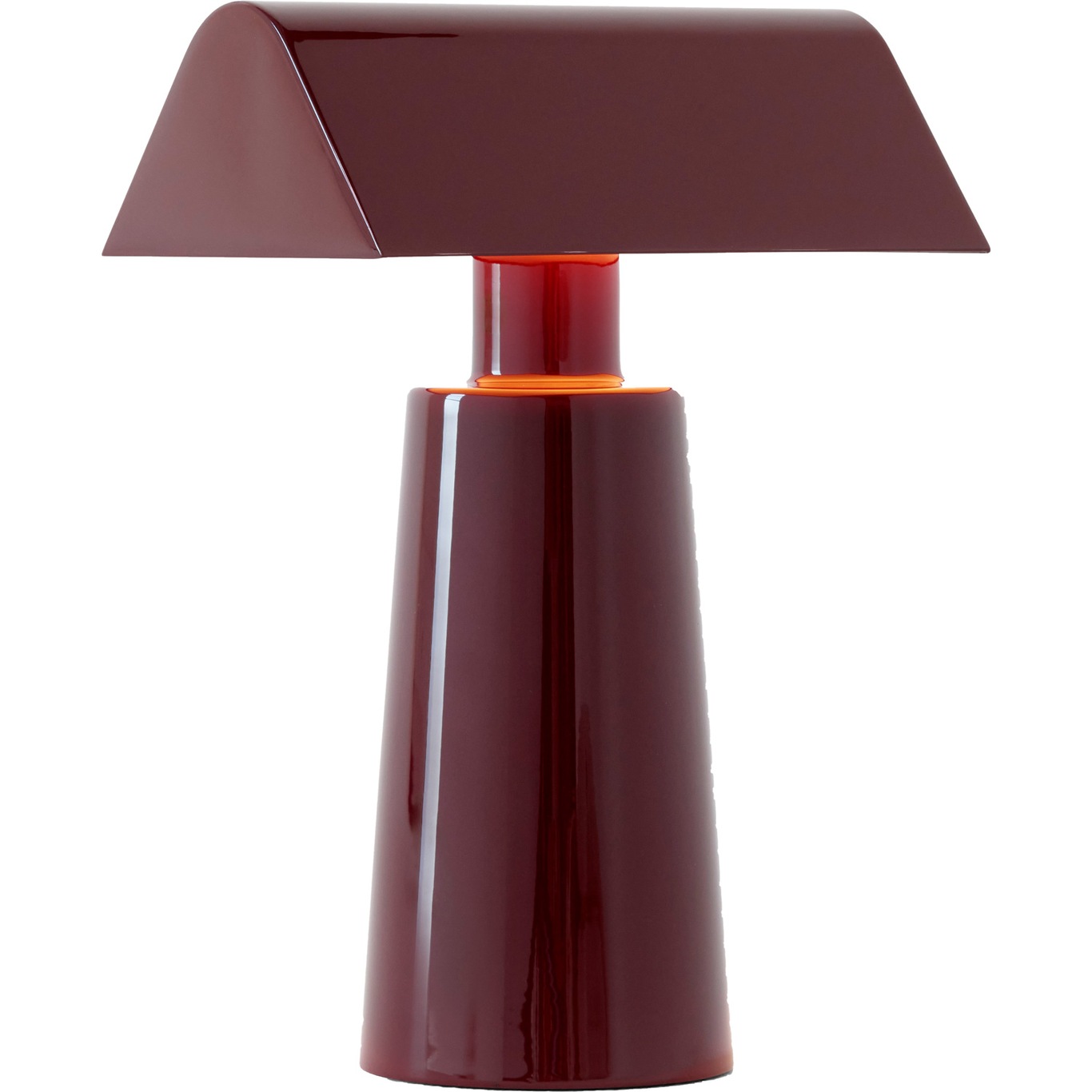Caret MF1 Table Lamp Portable, Dark Burgundy