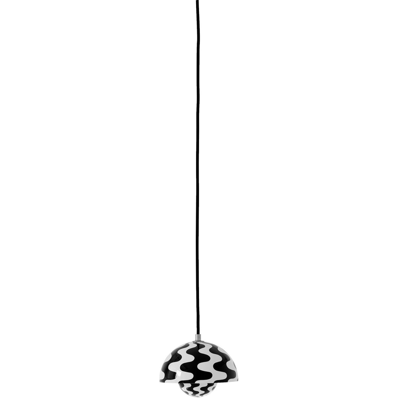 Flowerpot VP10 Pendant, Black / White