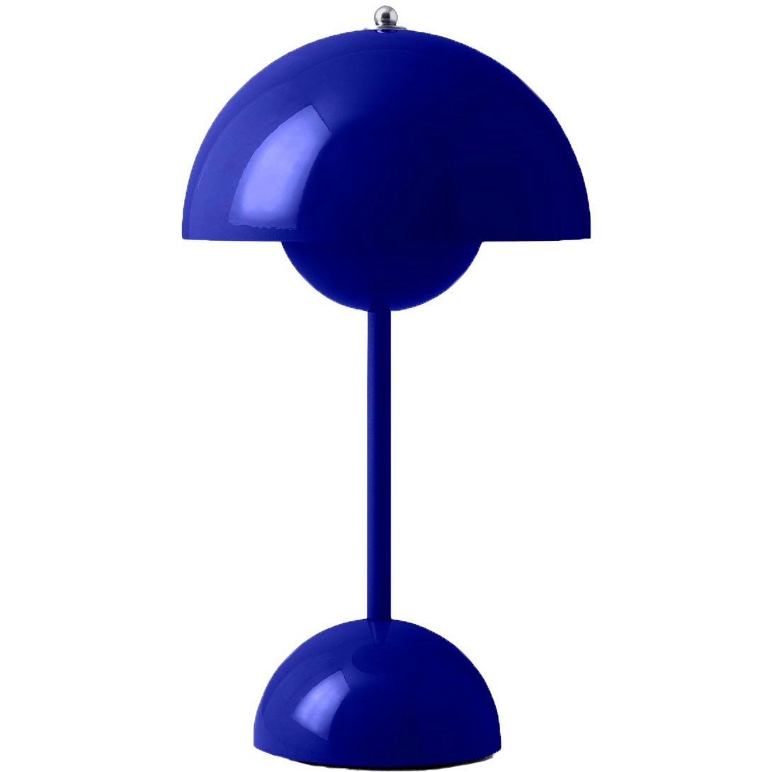 Flowerpot VP9 Table Lamp Portable, Cobalt-blue