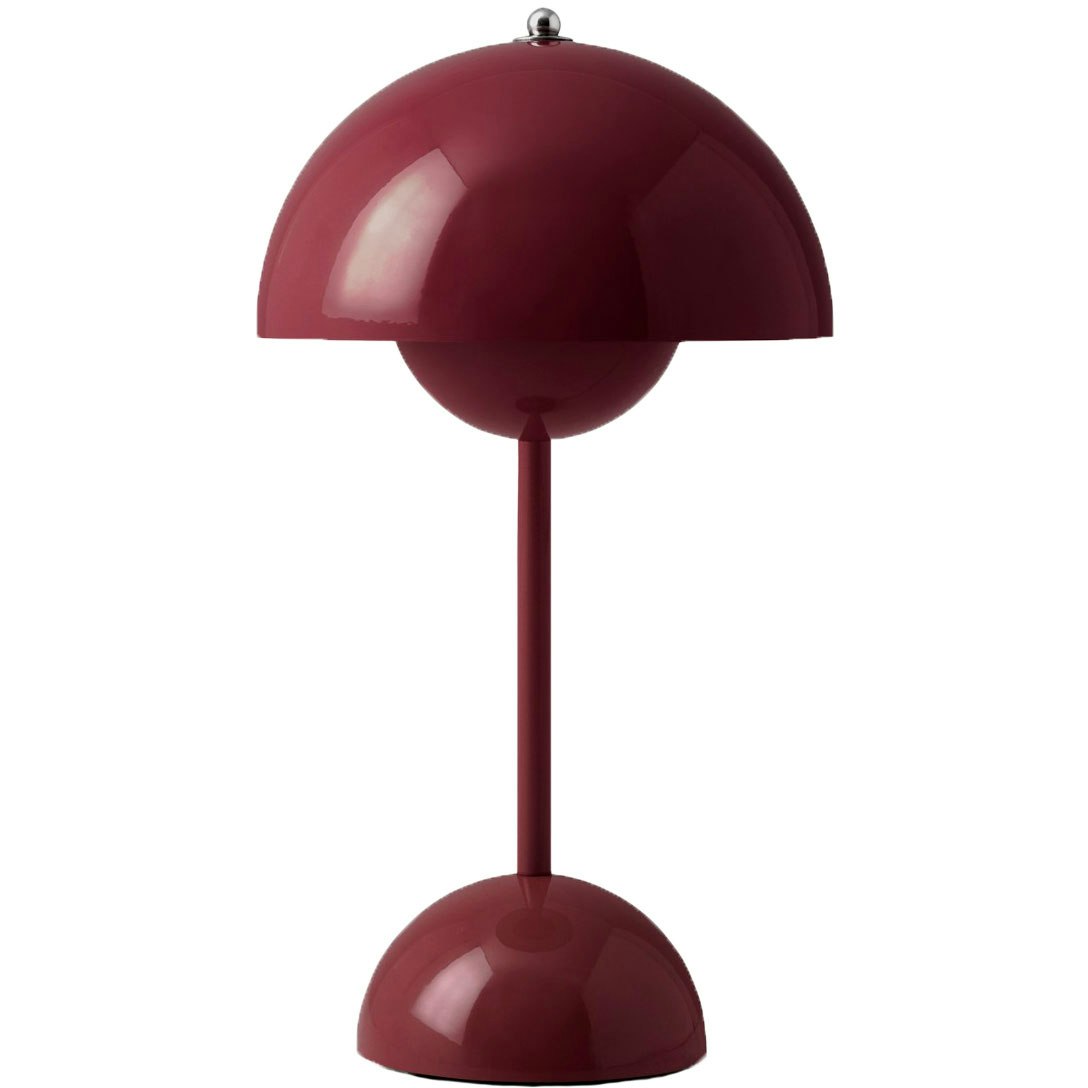 Flowerpot VP9 Table Lamp Portable, Dark Plum