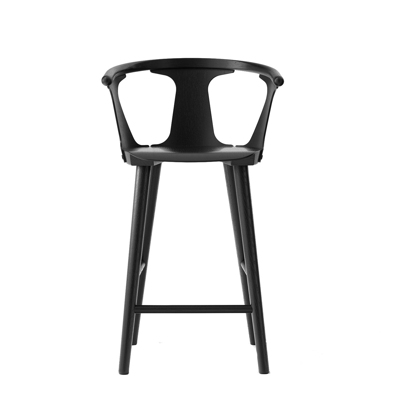 In Between Bar Stool Sk7, Black Lacquered Oak