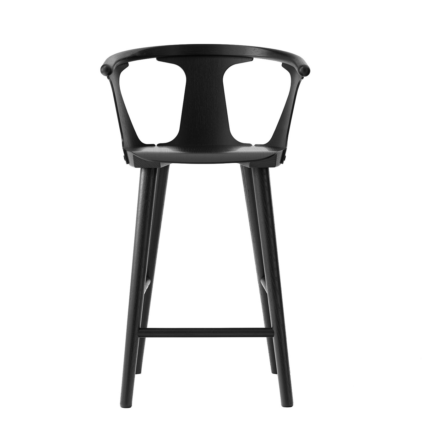 In Between Bar Stool Sk9, Black Lacquered Oak