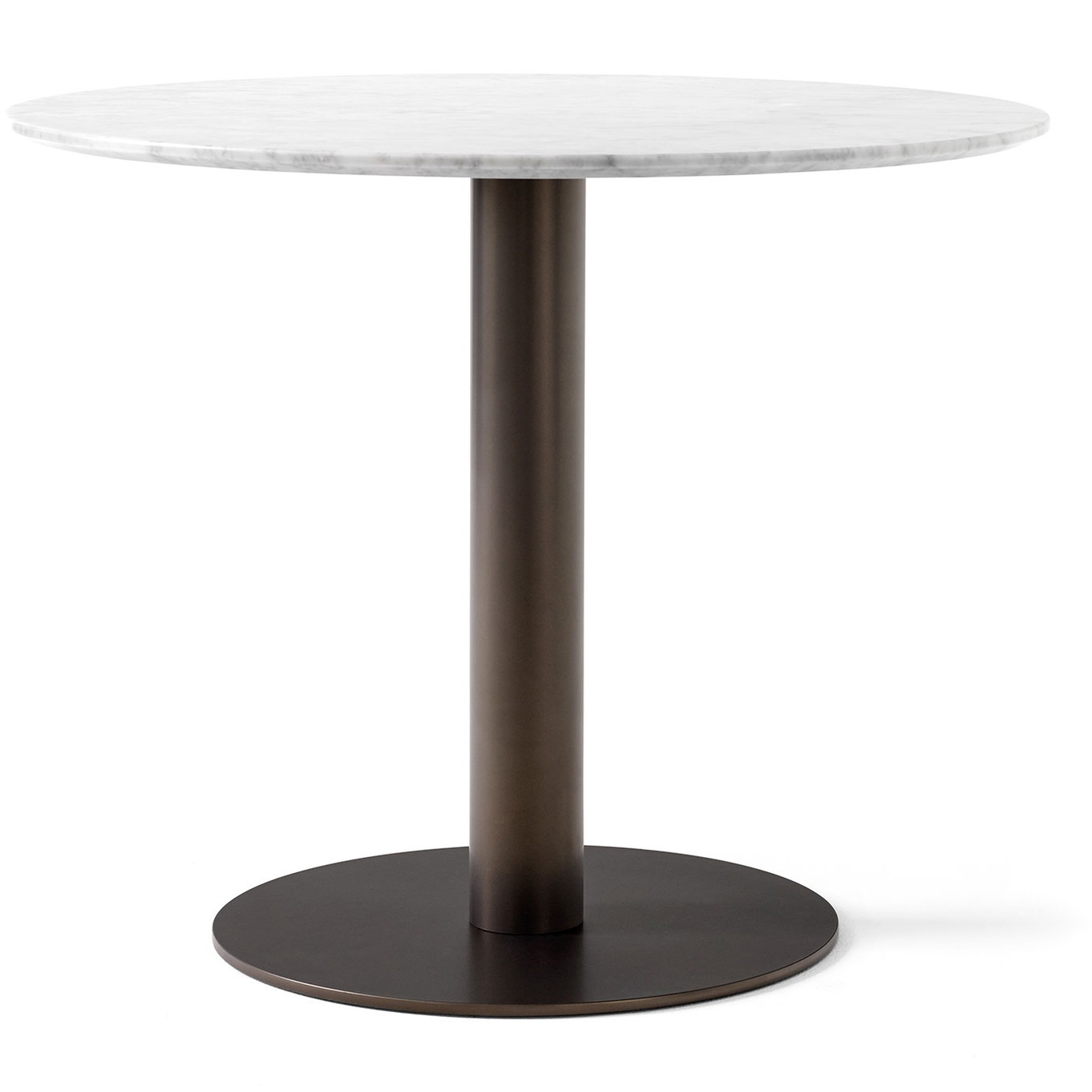 In between SK18 Table 90cm, White Marble / Bronzed