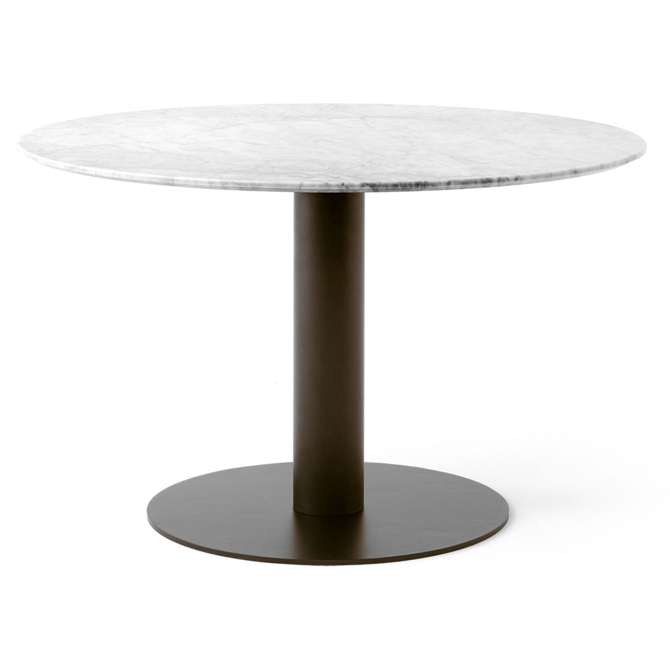 In Between SK19 Table 120cm, White Marble / Bronzed