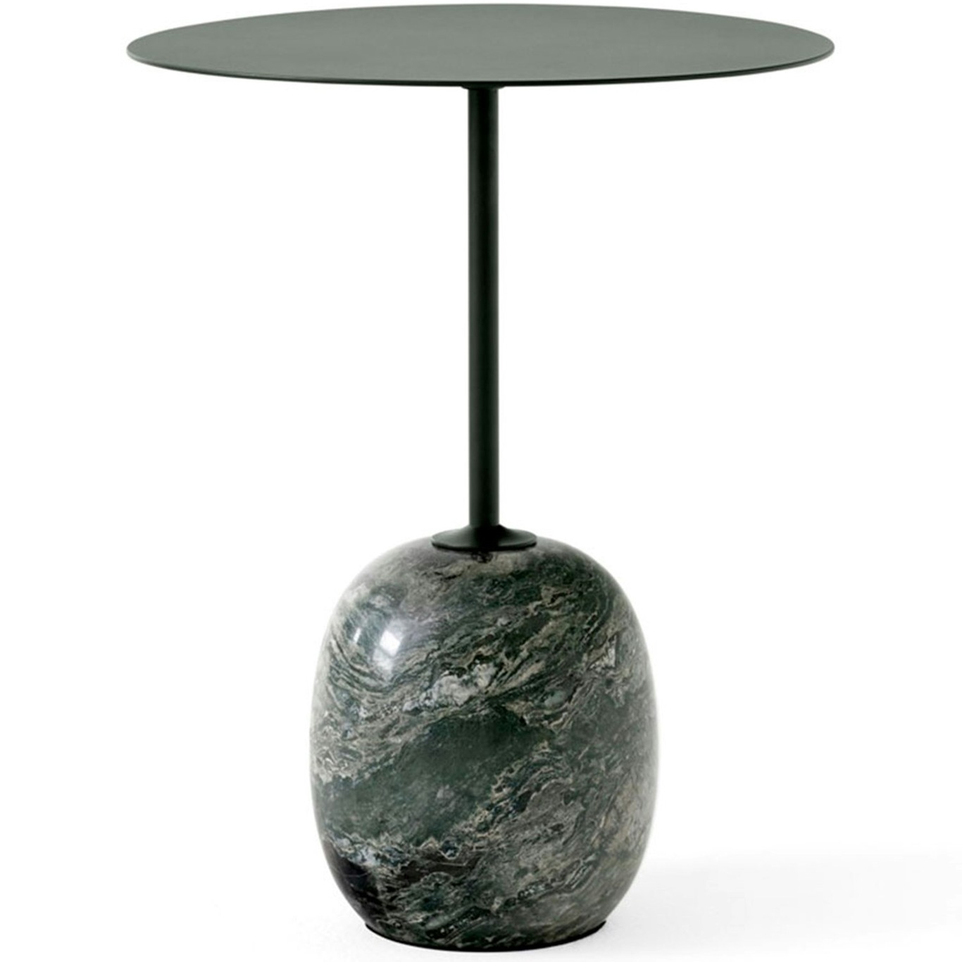 Lato LN8 Table 40 cm, Deep Green / Verde Alpi Marble