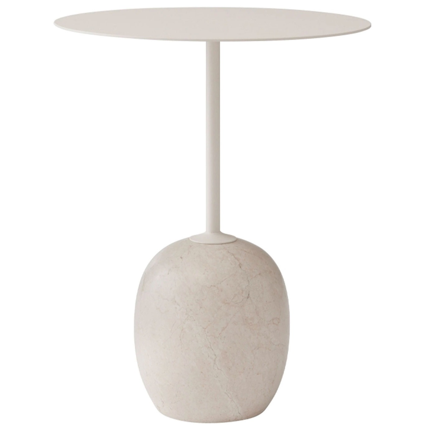 Lato LN8 Table 40 cm, Ivory White / Crema Diva Marble