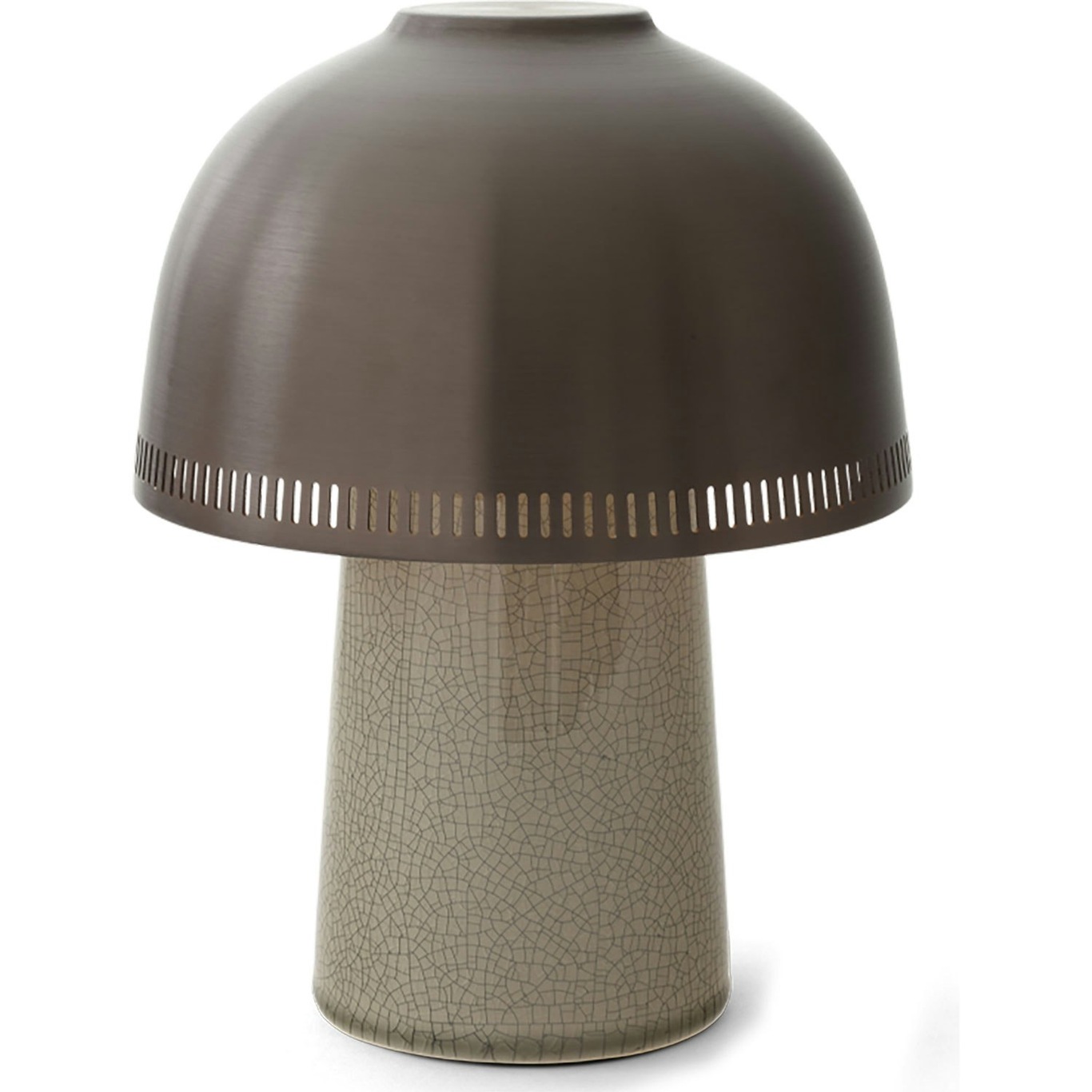 Raku Table Lamp, Beige Grey / Aluminium