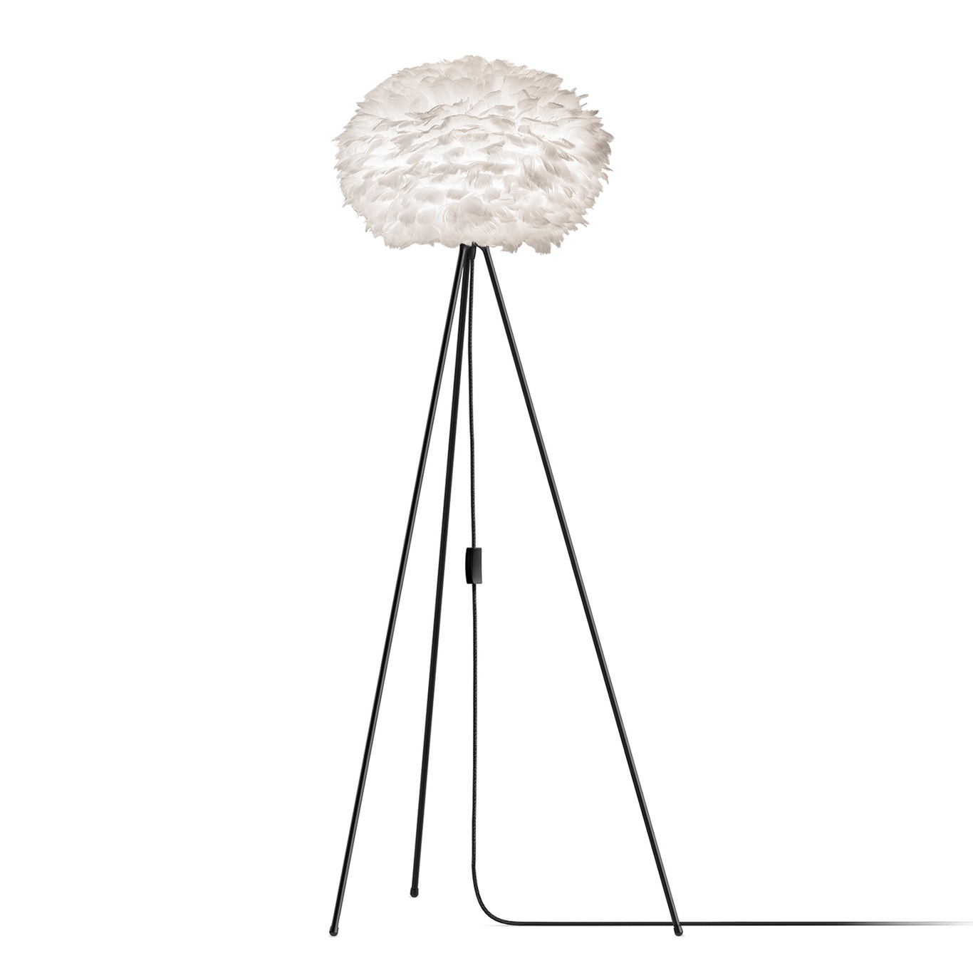 Eos Floor Lamp Ø45 cm, White/Black