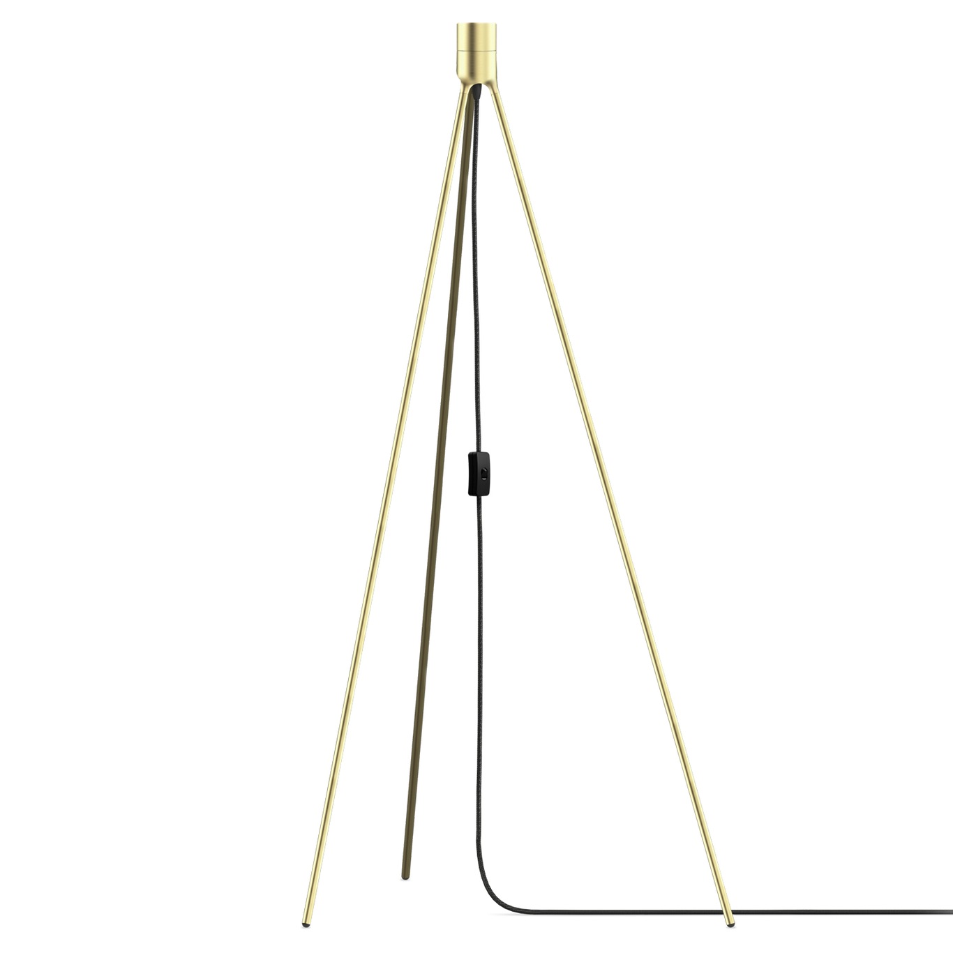 Tripod Floor Lamp Stand, Brushed Brass
