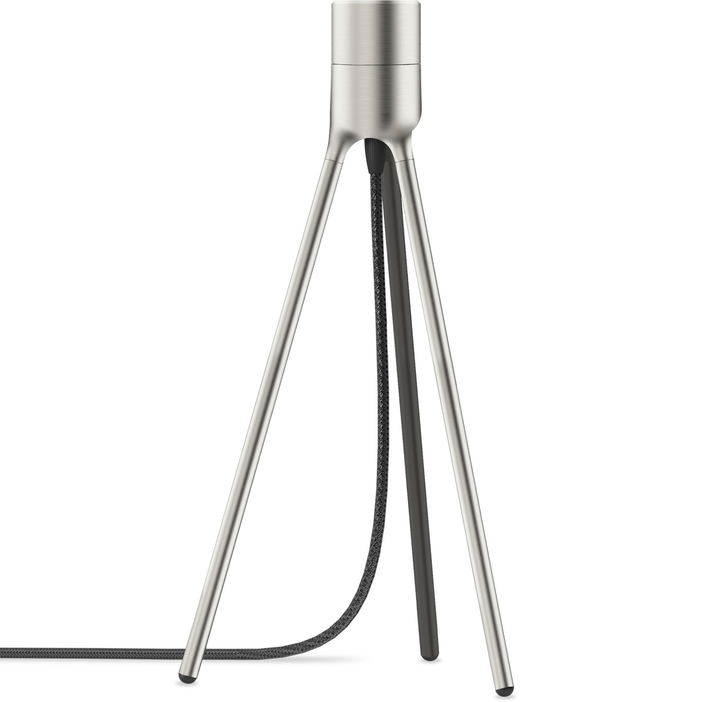 Tripod Table Lamp Stand, Brushed Steel