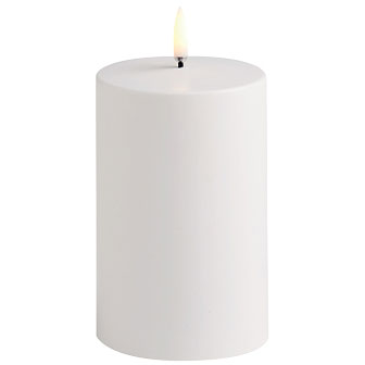 LED Pillar Candle Outdoor 7,8x12,7 cm, White