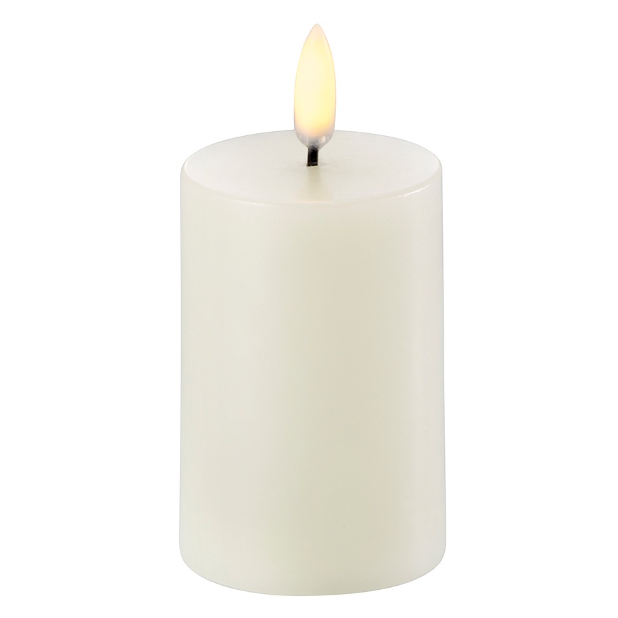 Pillar Candle Led Nordic White, 5 x 7,5 cm