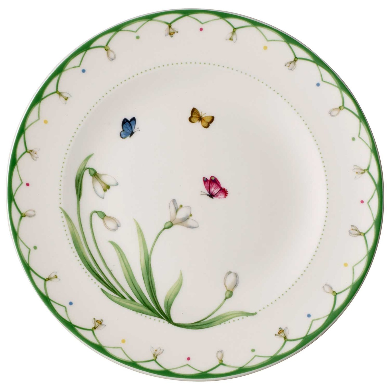 Colourful Spring Breakfast Plate, 22 cm