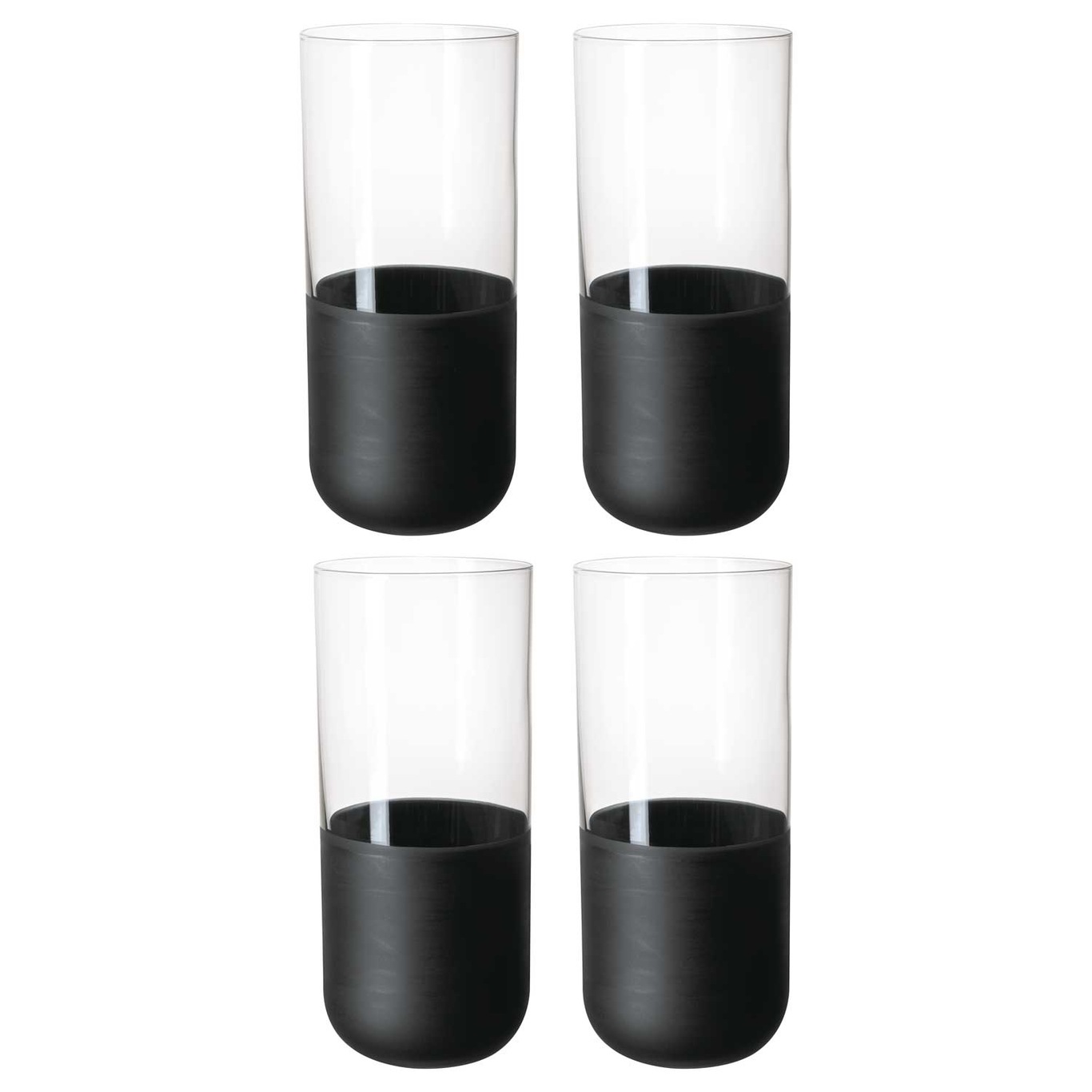 Manufacture Rock Longdrink Glasses 30 cl 4-pack, Black