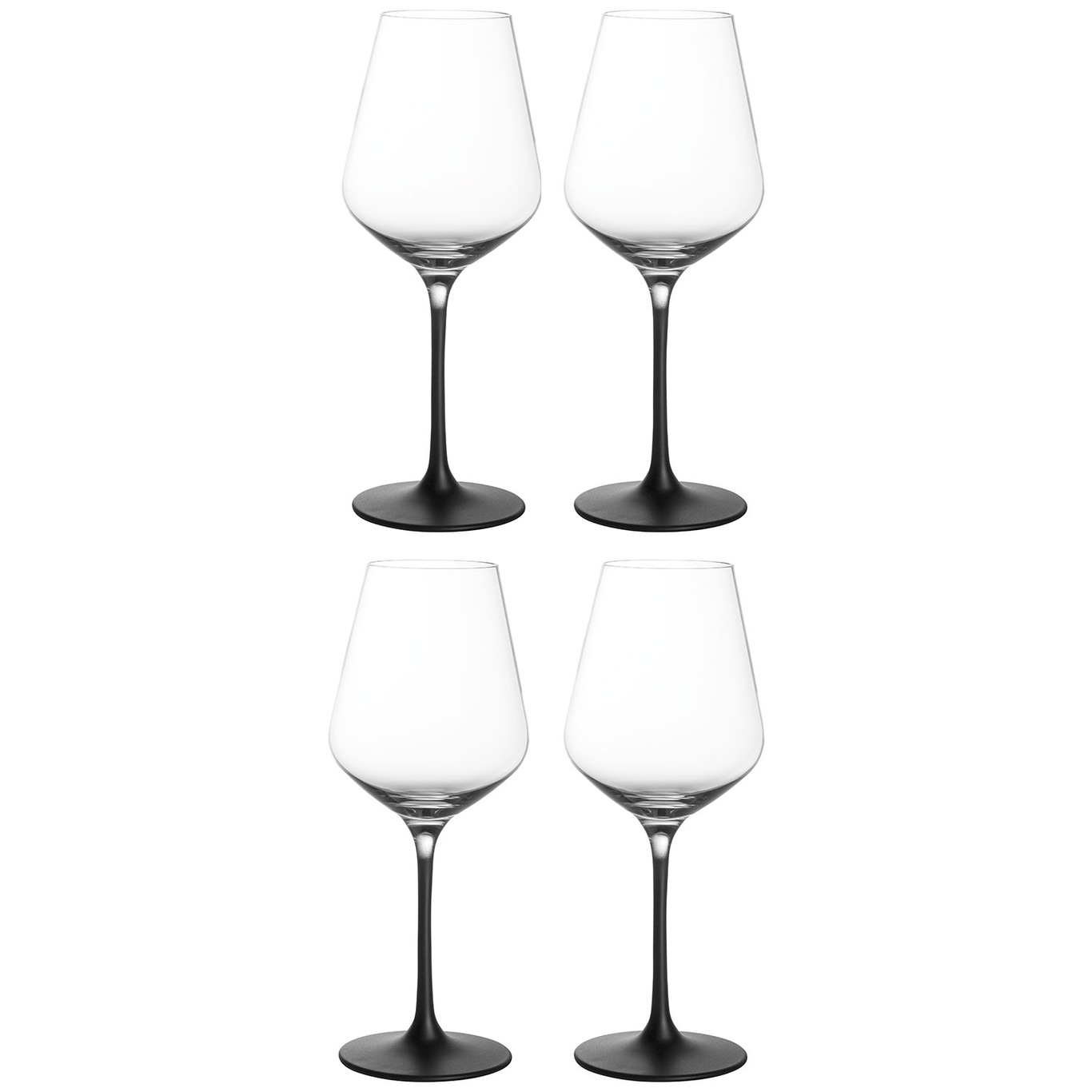 Manufacture Rock White Wine Glass 38 cl 4-pack, Black