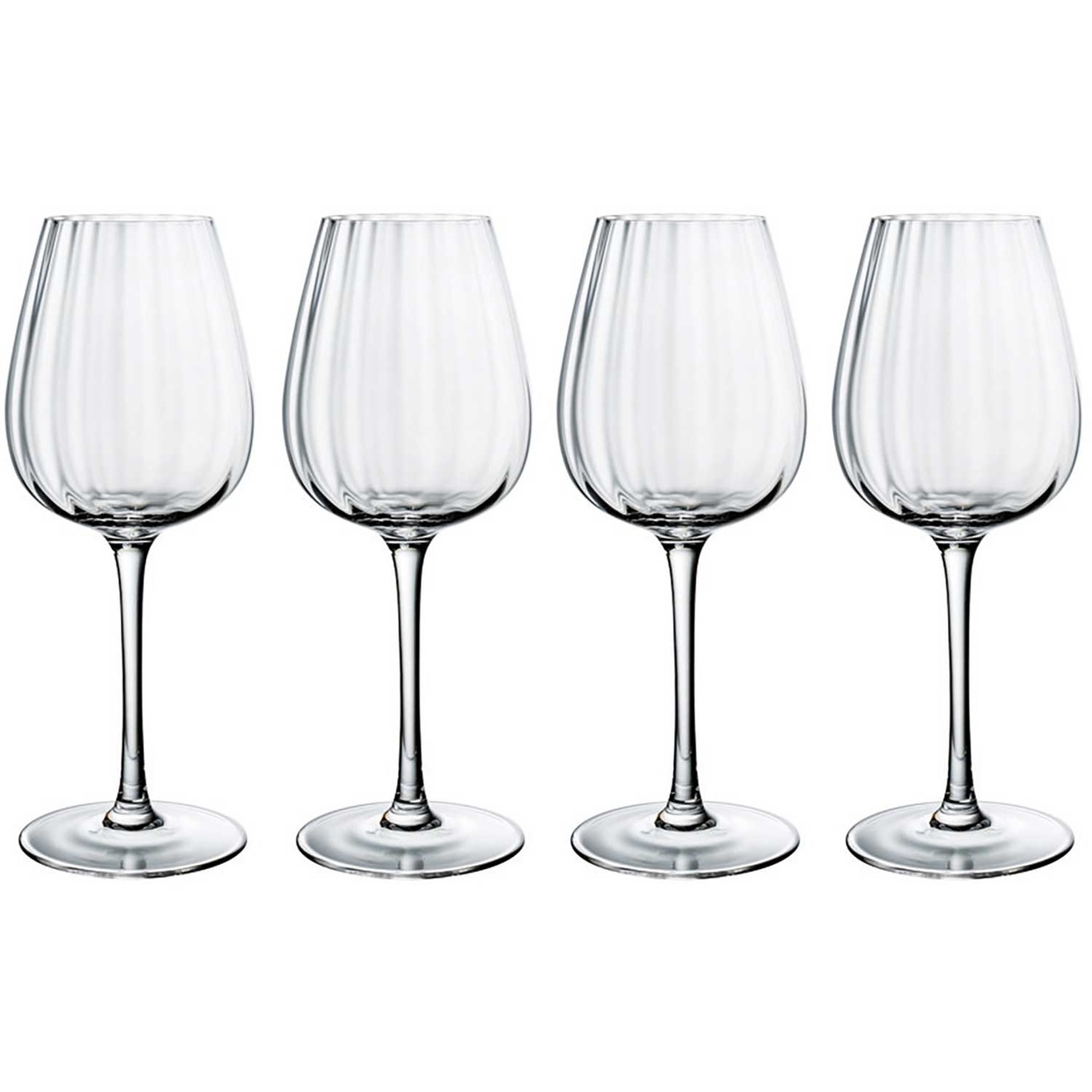 Rose Garden White Wine Glass 4-pack