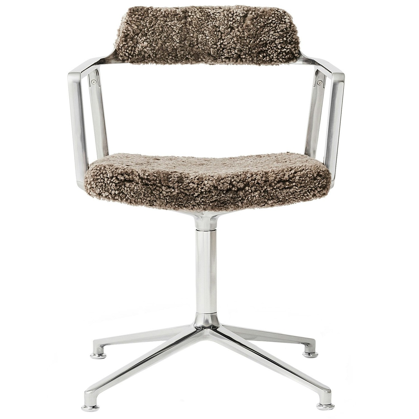 452 Swivel Chair, Curly Edition, Sheepskin