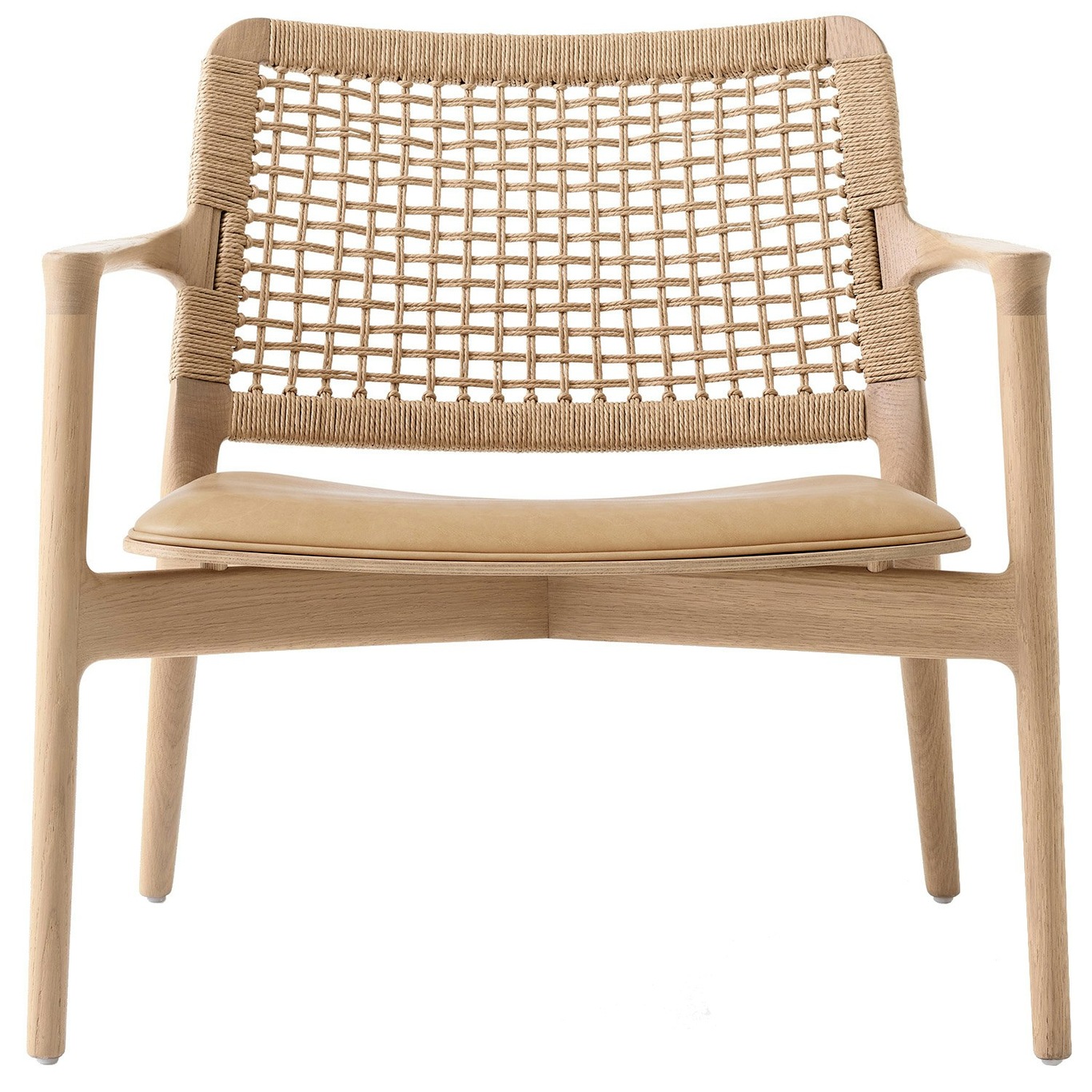 Cabin Lounge Chair, Light Oak / Sand Leather