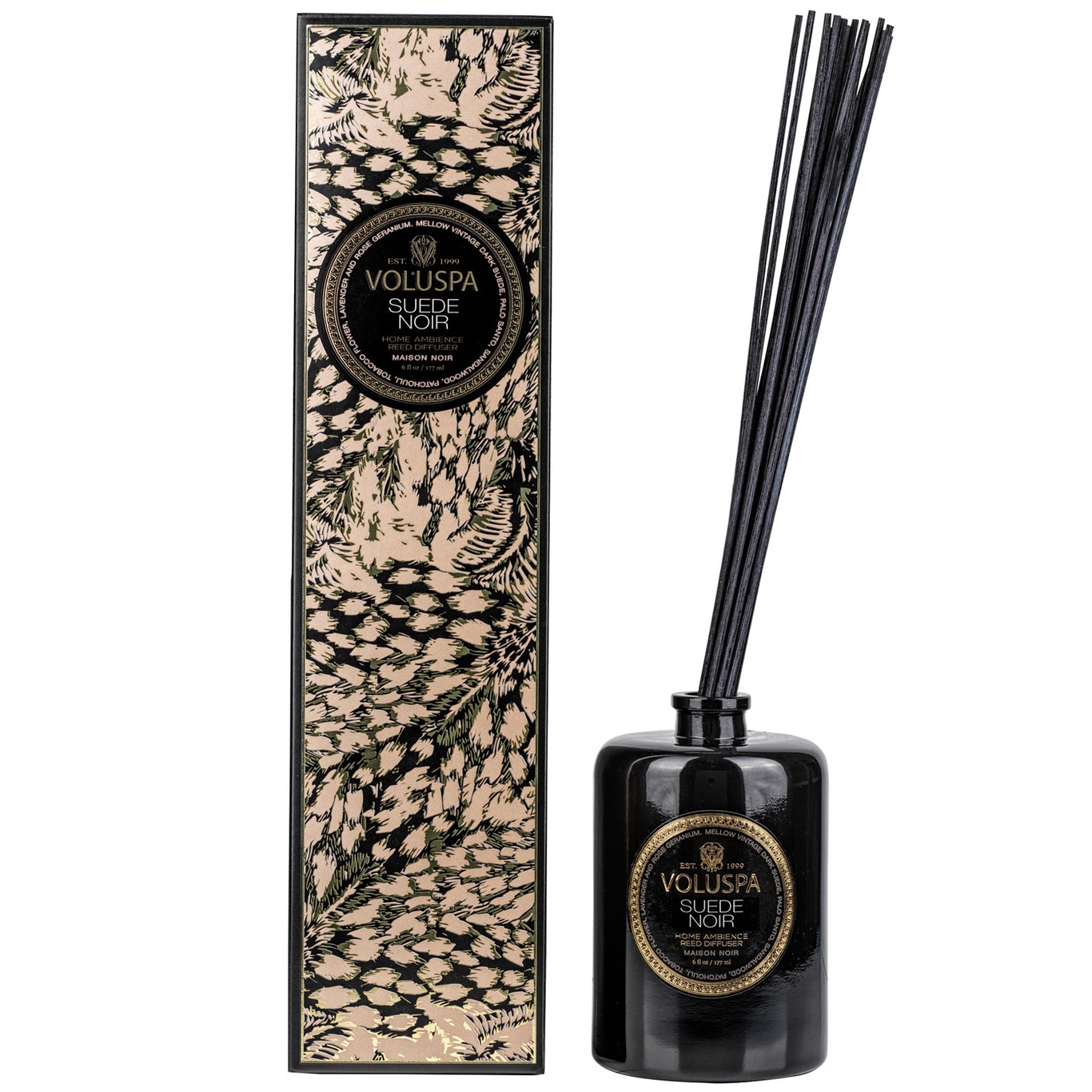 Maison Reed Fragrance Diffusers 177 ml, Suede Noir