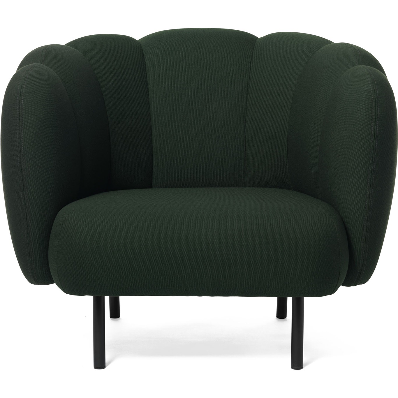 Cape Lounge Chair With Stitches, Forest Green