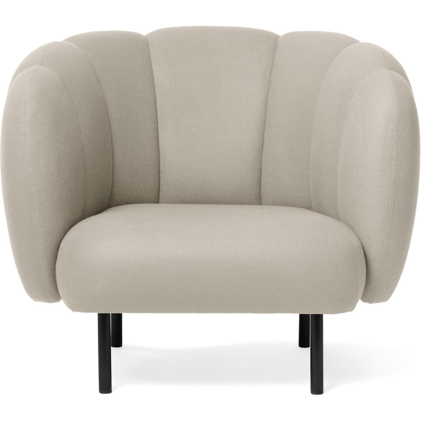 Cape Lounge Chair With Stitches, Pearl Grey
