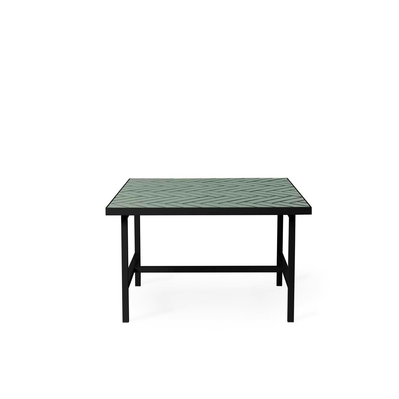 Herringbone Tile Coffee Table, Forest green