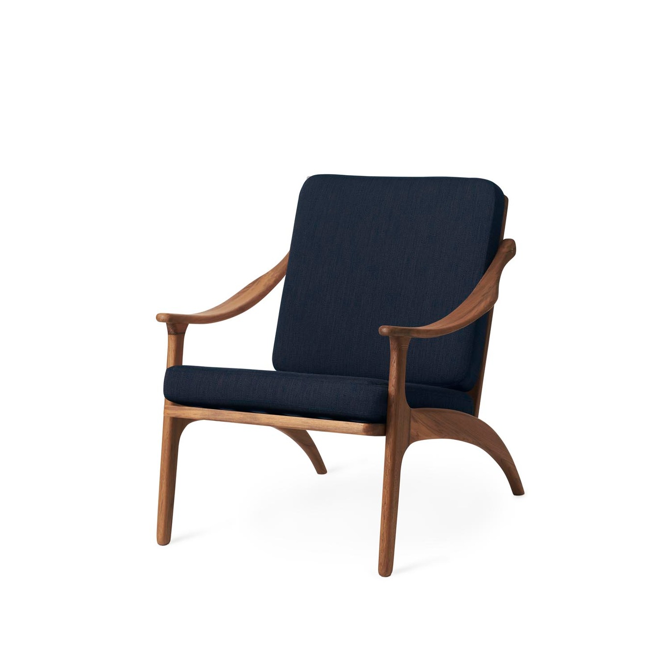Lean Back Lounge Chair, Oiled Teak / Granite Grey